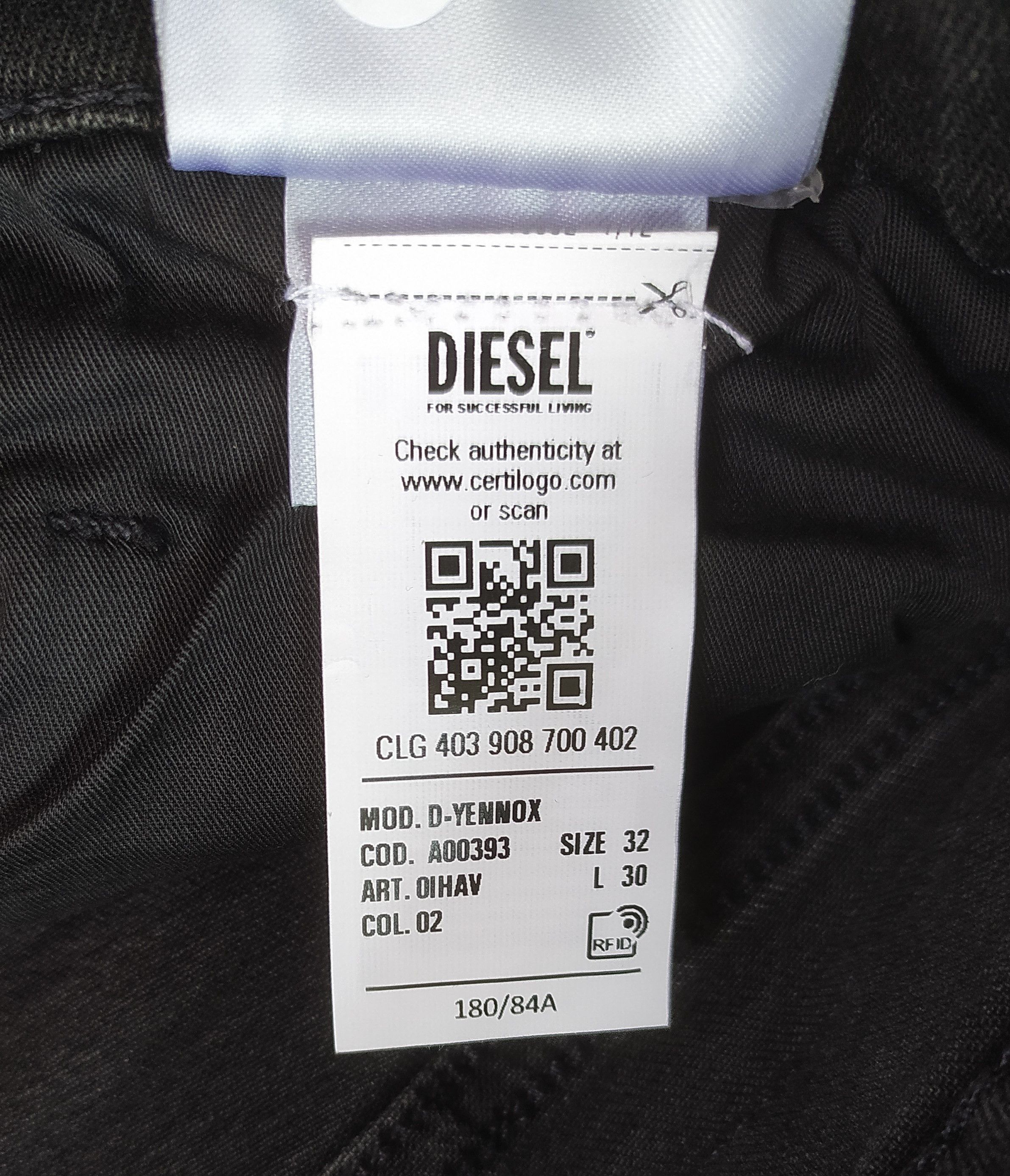 Diesel Diesel D-YENNOX-0IHAV Men's Jeans Free Shipping T/ 9824 Size US 32 / EU 48 - 6 Thumbnail