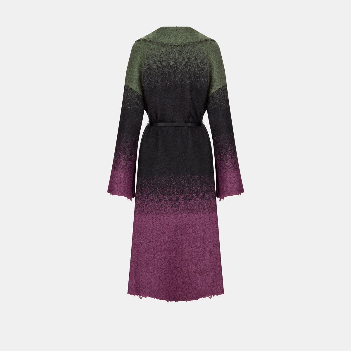 Dior o1bcso1str0225 Coat with Scarf Collar in Deep Fuchsia/Green Size L / US 10 / IT 46 - 2 Thumbnail