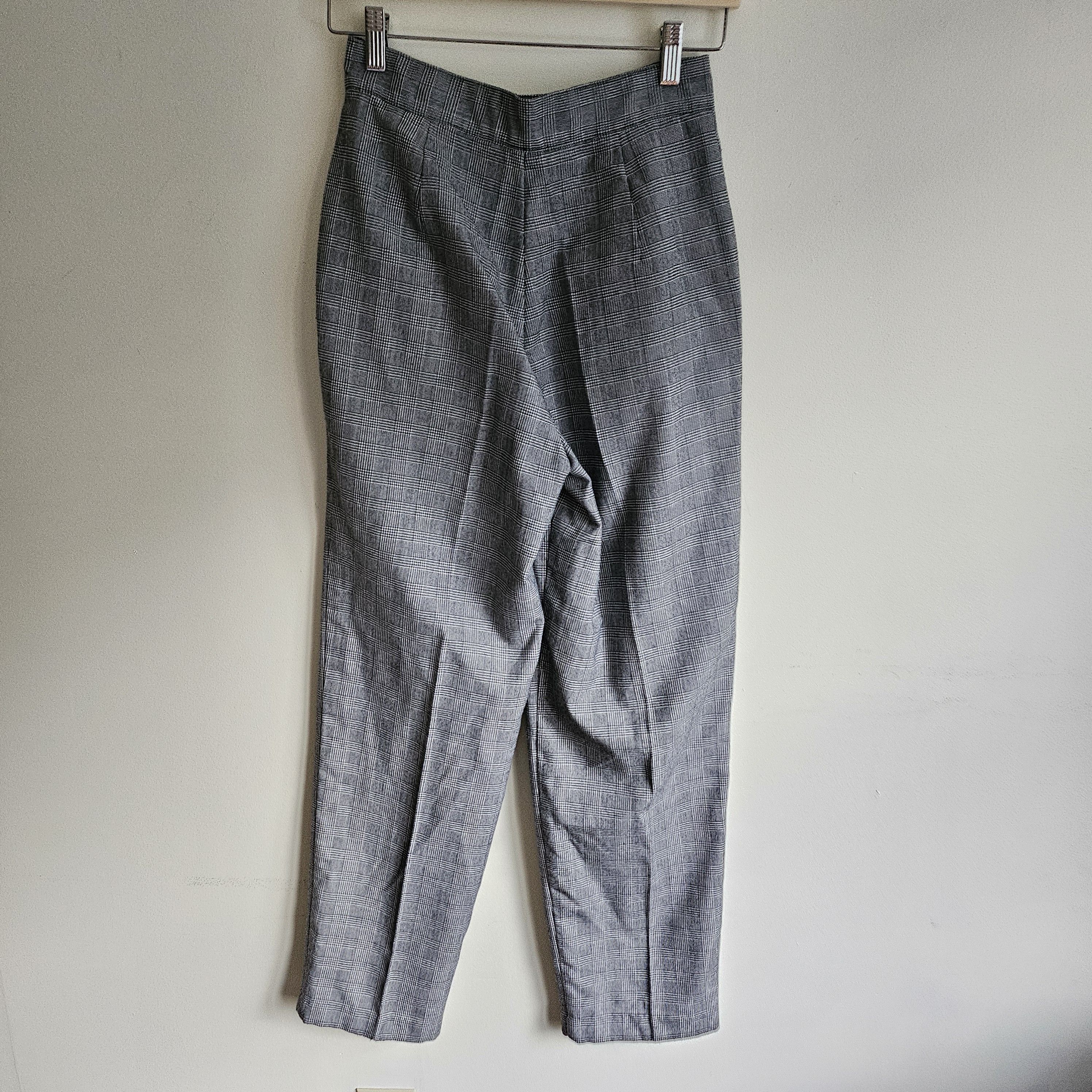 Vintage Vtg Fundamental Things Pants Checked High Rise Pleated Size 24" / US 00 / IT 34 - 3 Thumbnail
