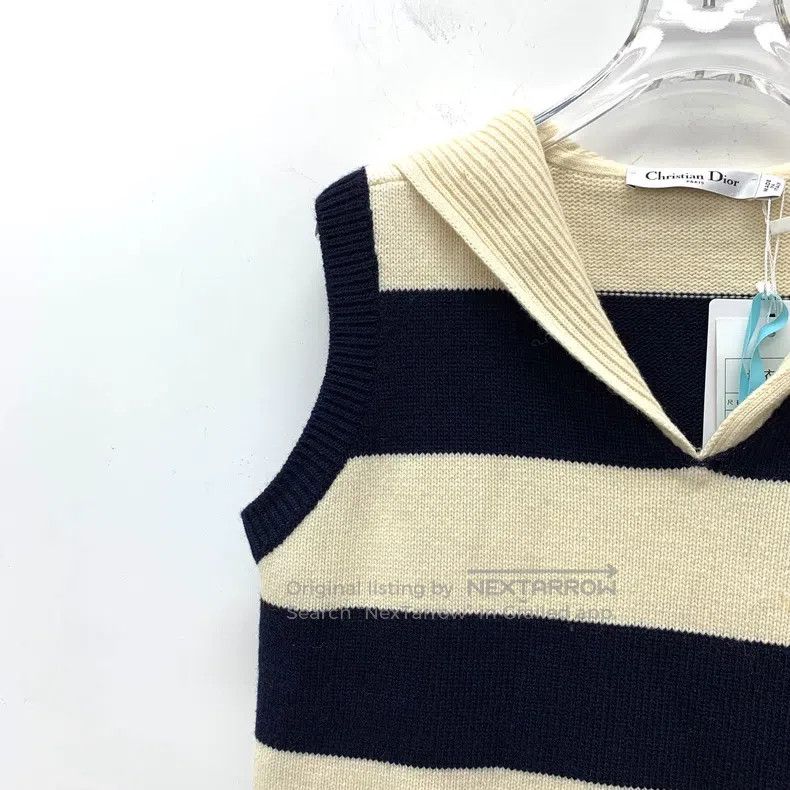 Other Dior 21 colour-blocked striped wool V-neck sleeveless knit Size XS / US 0-2 / IT 36-38 - 3 Thumbnail