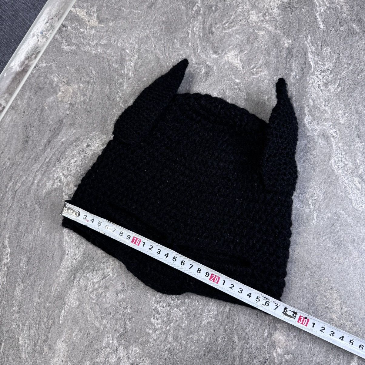 Handmade Y2K Knitted mask hat balaclava Batman Japan style handmade Size ONE SIZE - 5 Thumbnail