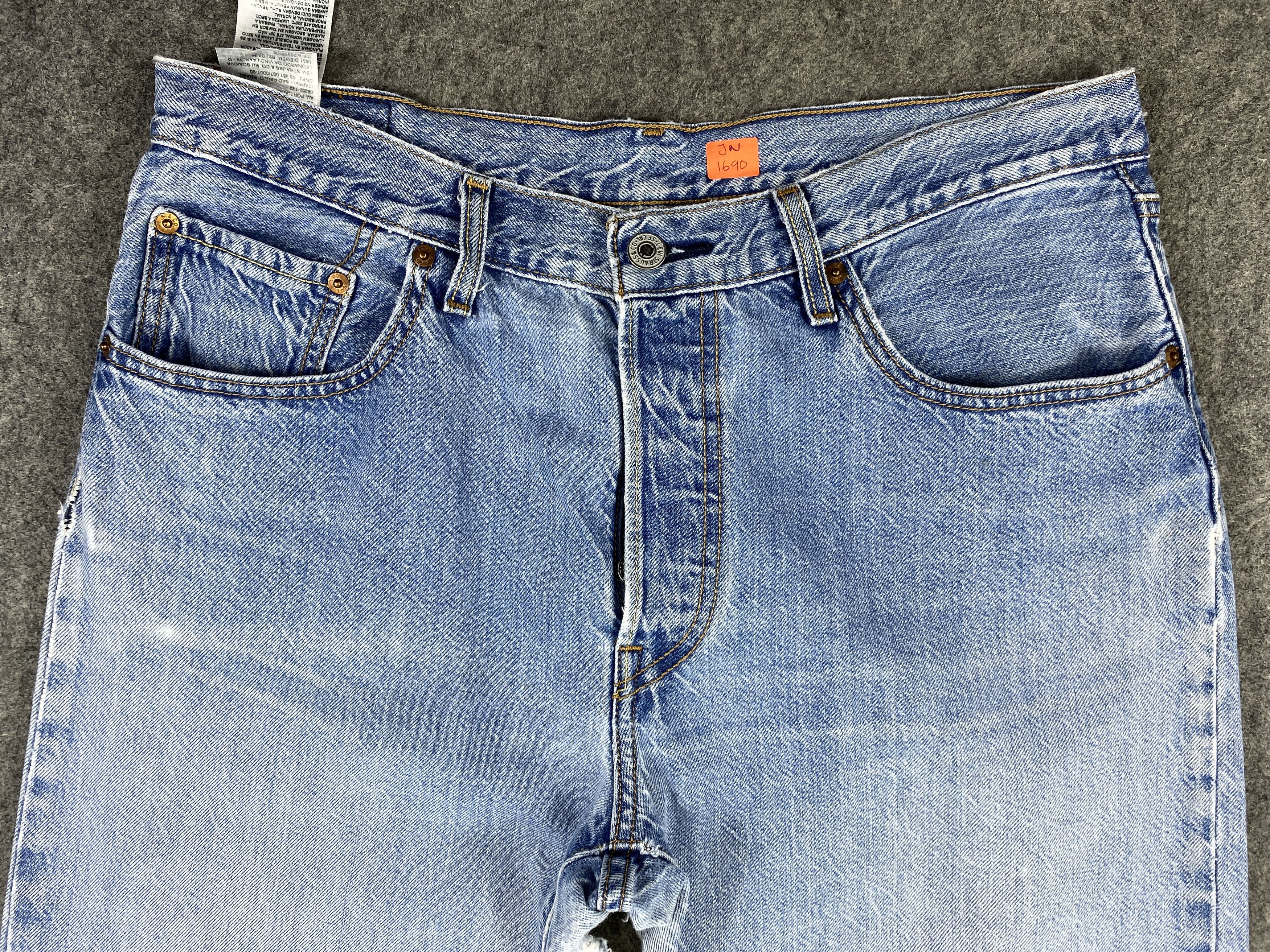 Japanese Brand Light Wash Levi's 501 Jeans 31x30.5 Denim -JN1690 Size US 31 - 3 Thumbnail