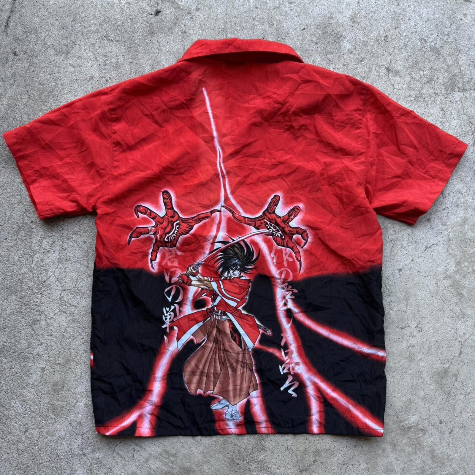 Other Y2K Red and black anime graphic button up shirt Size XS / US 0-2 / IT 36-38 - 2 Thumbnail