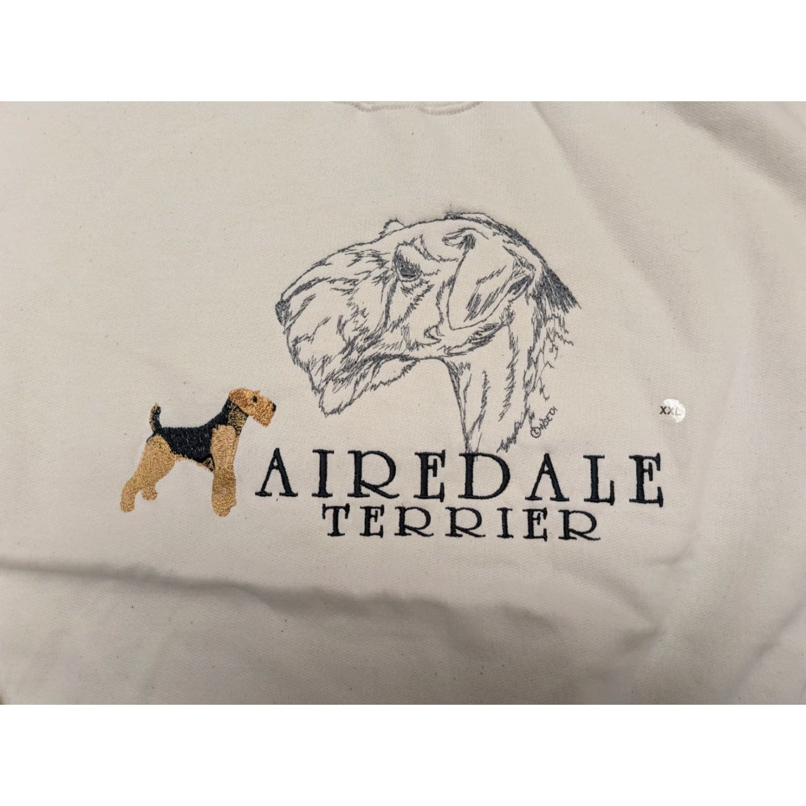 Jerzees VINTAGE Airedale Terrier Dog Lover Sewn Crewneck Sweatshirt 2XL White Jerzees Unisex Adults Sweatshirt Graphic Print NWT NEW GR8 Dogs Size US XXL / EU 58 / 5 - 2 Thumbnail