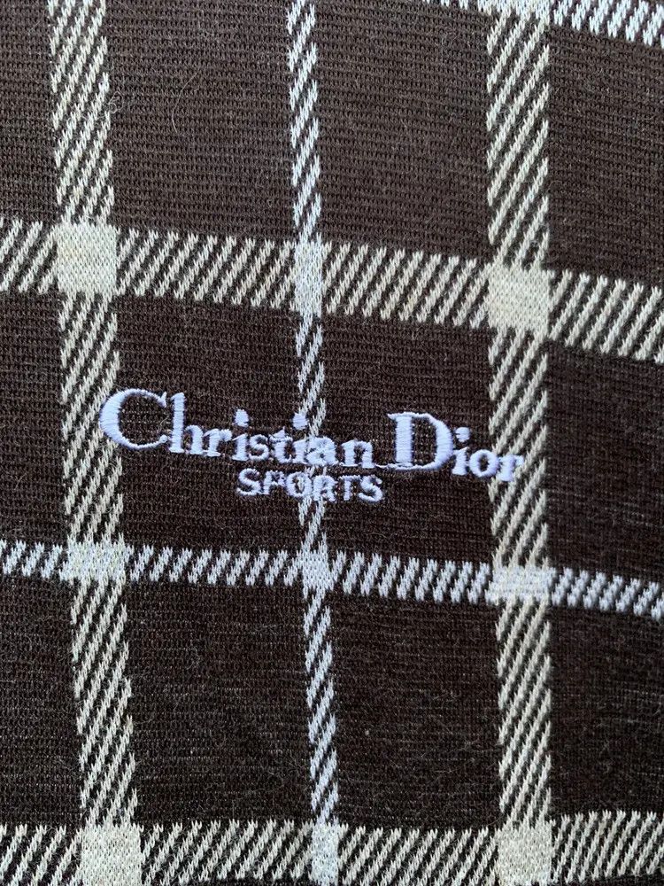 Christian Dior Monsieur Christian Dion brown plaid longsleeve polo rugby shirt Size M / US 6-8 / IT 42-44 - 3 Thumbnail