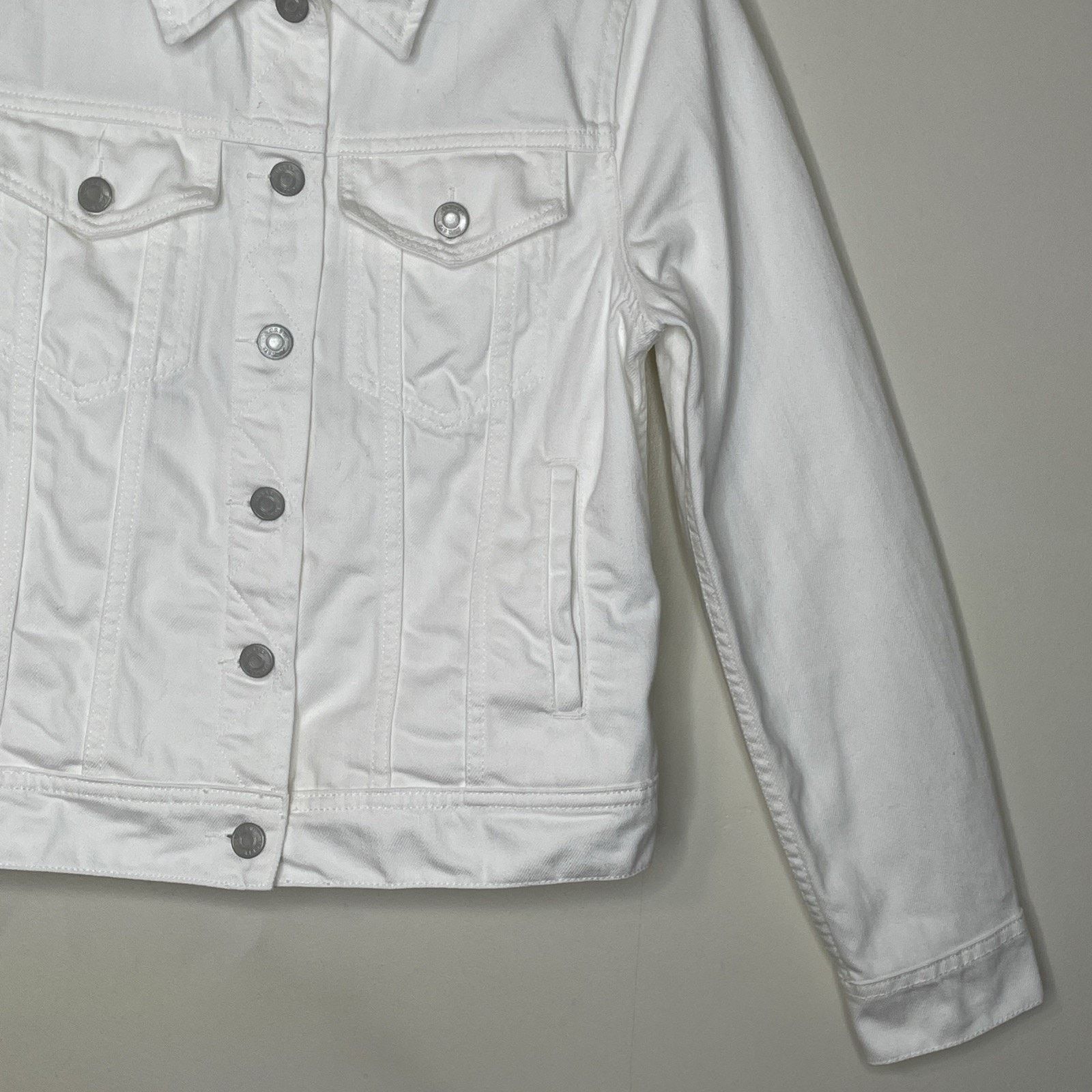 J.Crew J.CREW DENIM size S Jacket COTTON Long Sleeves WHITE Size S / US 4 / IT 40 - 4 Thumbnail
