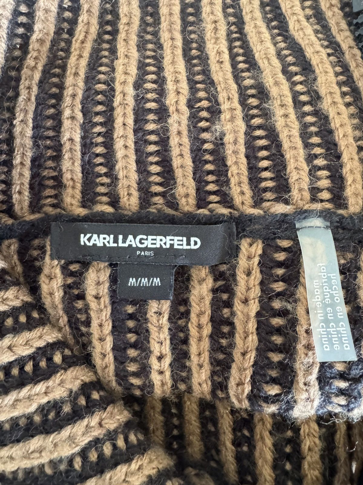 Karl Lagerfeld KARL LAGERFELD Women Brown Knit Long Sweater M NWT $229 Size M / US 6-8 / IT 42-44 - 5 Thumbnail