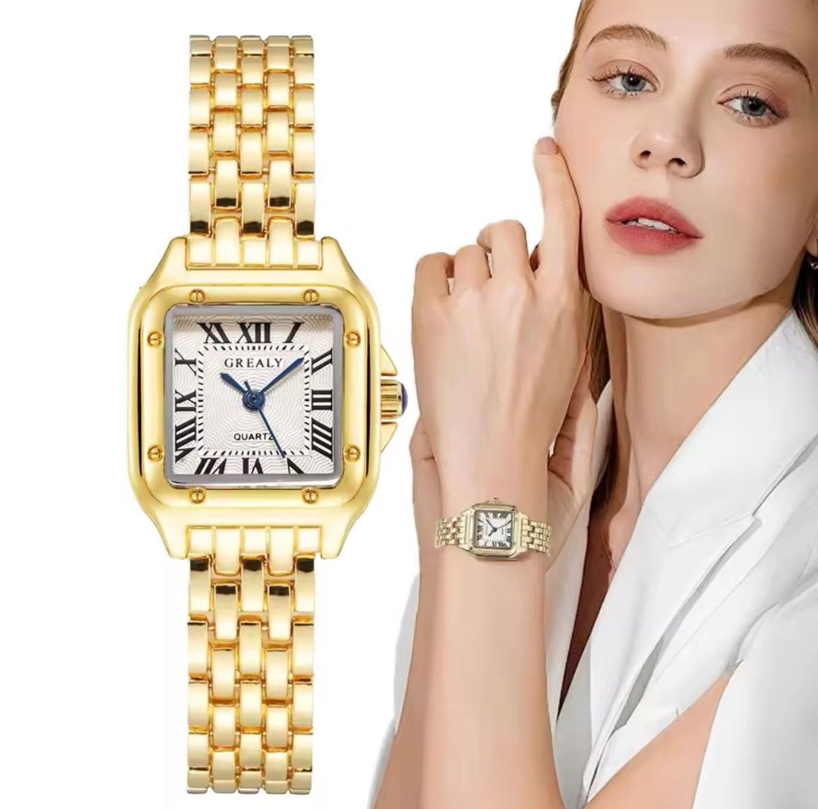 Vintage Vintage 90s vintage retro luxury style quartz Gold watch Size ONE SIZE - 5 Thumbnail