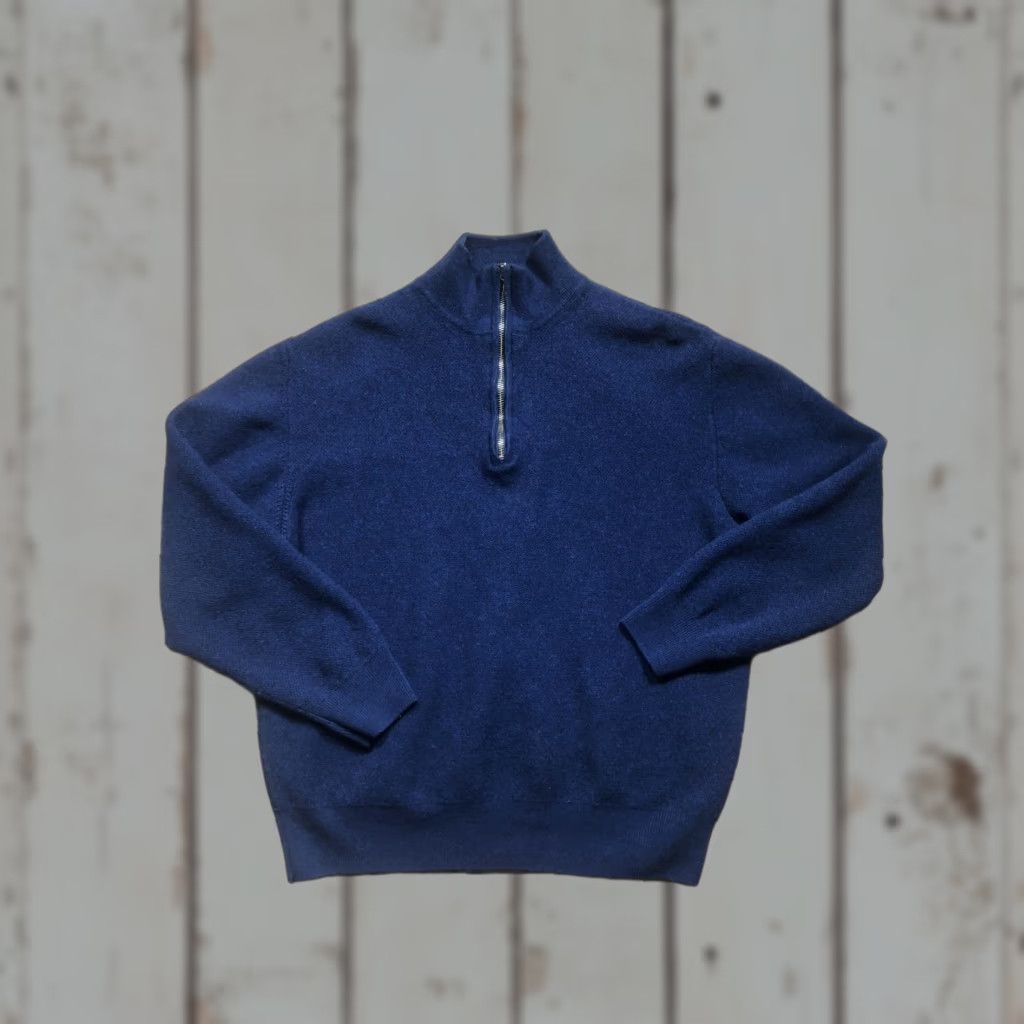 Allen Edmonds VINTAGE? No. Allen Edmonds Sweater Mens XL Blue Merino Wool Half Zip Pullover Italy Mock Neck Knit Solid 1/4 Zip Regular Men Wool Pullover Size US XL / EU 56 / 4 - 1 Thumbnail