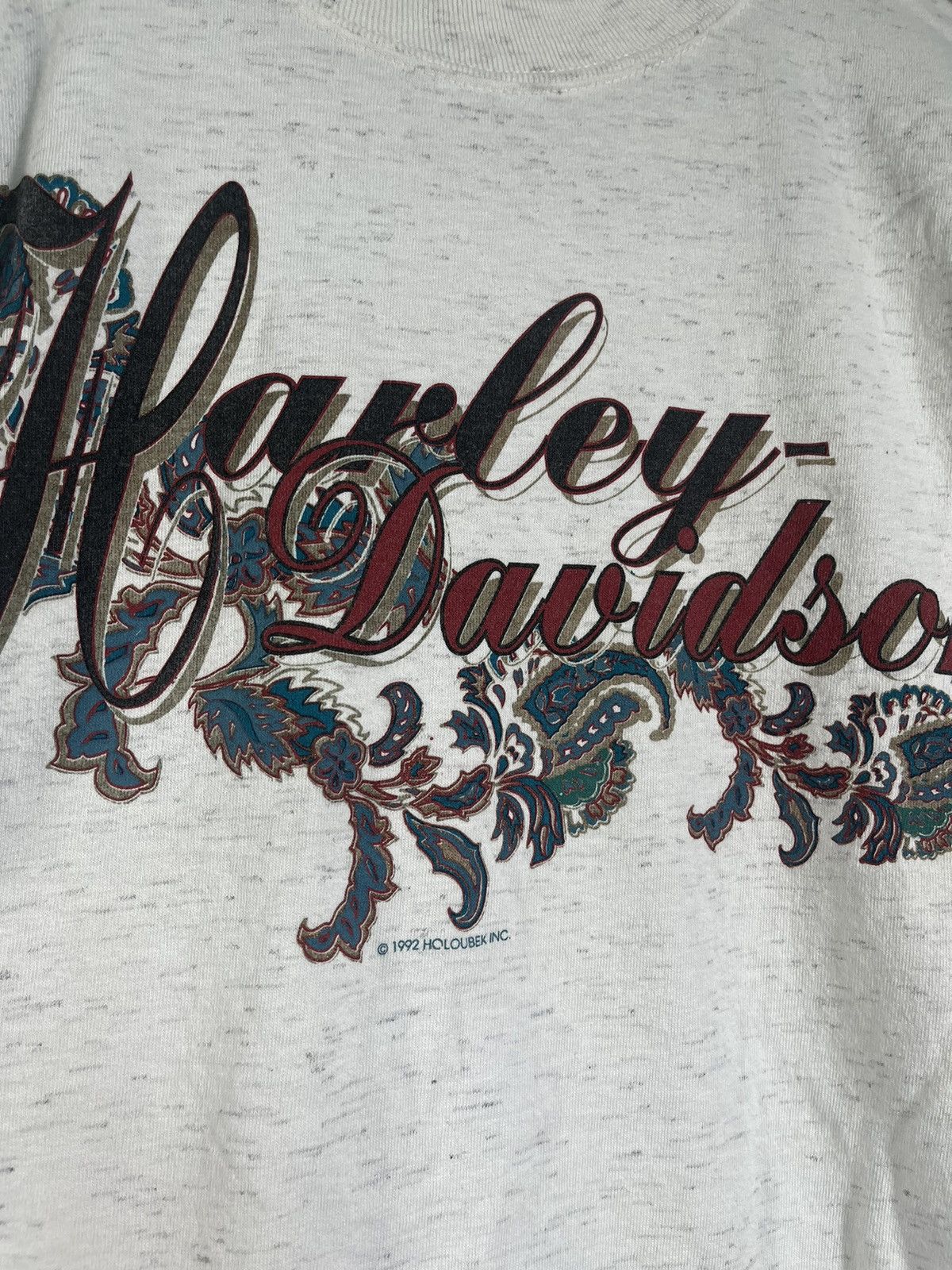 Harley Davidson 1990’s Vintage Harley Davidson White Paisley Tee Size US S / EU 44-46 / 1 - 3 Thumbnail