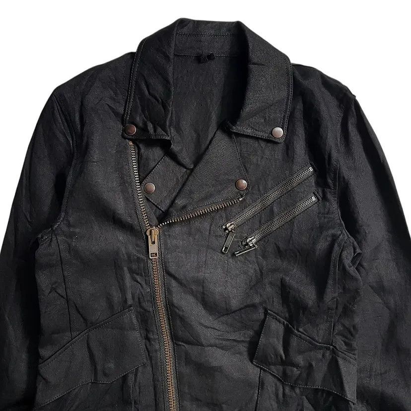 Isamu Katayama Backlash Beams Japan Linen Double Collar Bikers Vkei Jacket Size US S / EU 44-46 / 1 - 3 Thumbnail