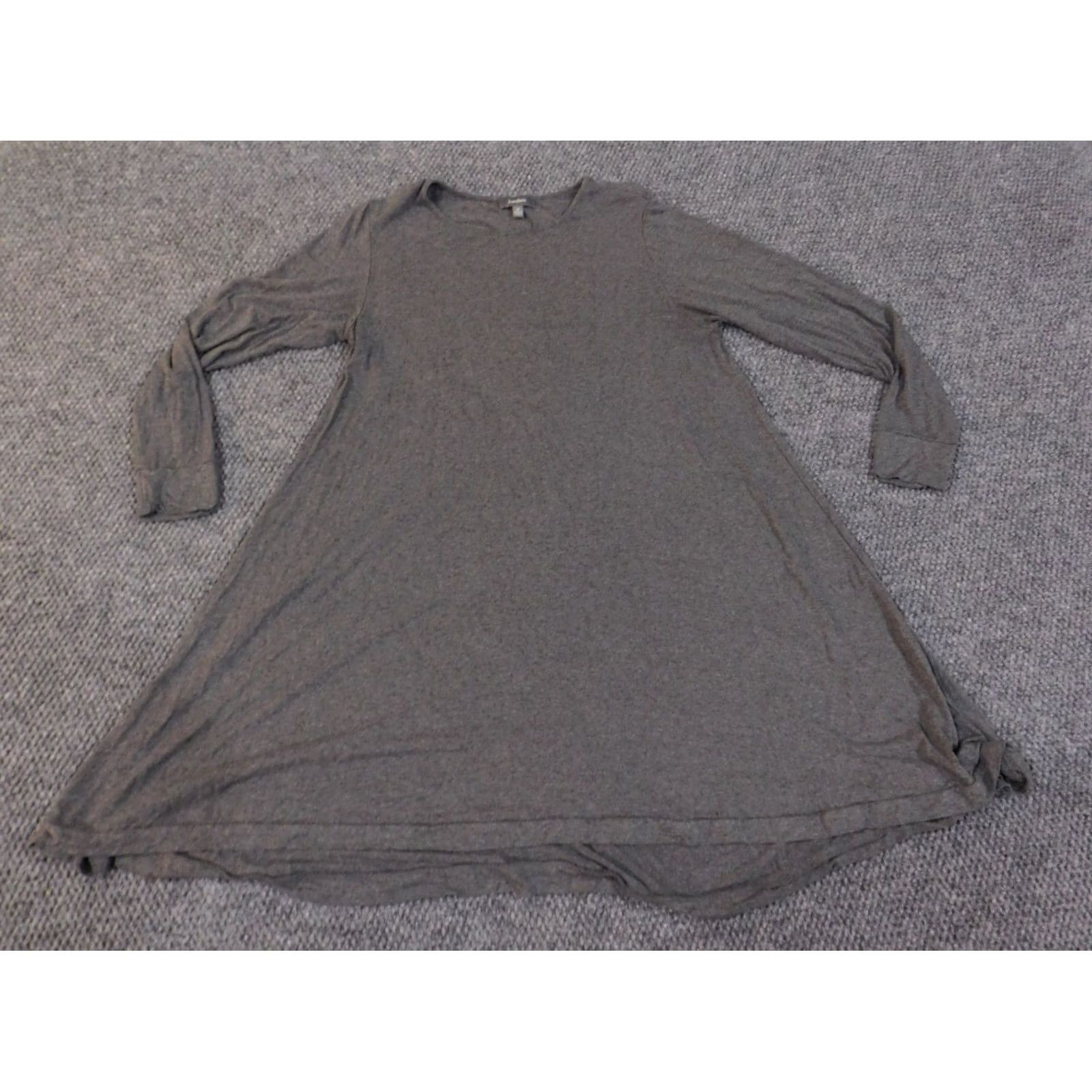Neiman Marcus Neiman Marcus Dress M Gray Stretch A-Line Viscose Dolman Sleeve Casual Womens Size M / US 6-8 / IT 42-44 - 2 Thumbnail