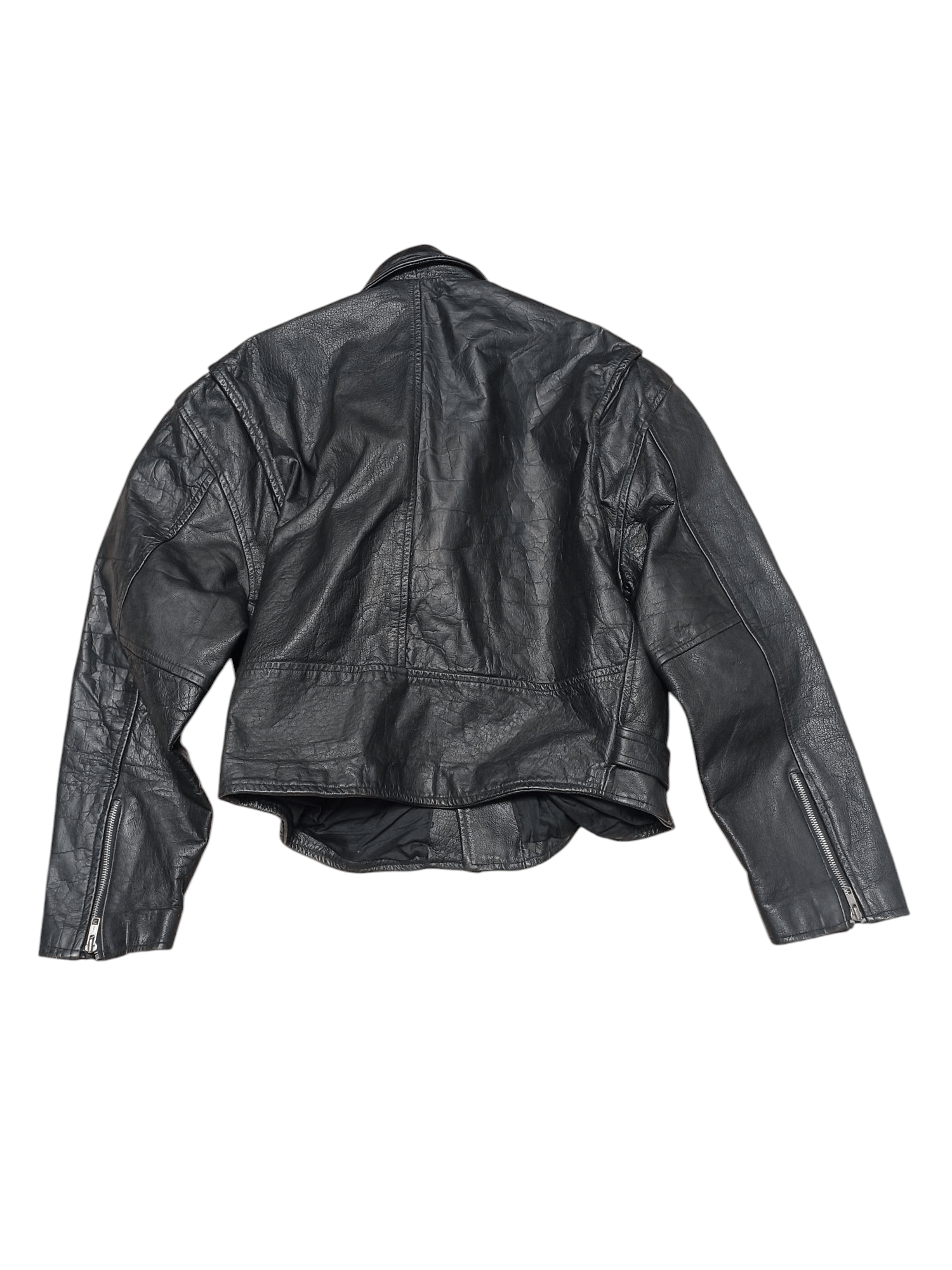 Leather FIRE VINTAGE LEATHER JACKET MOTO BIKER REAL LEATHER YKK Size US XL / EU 56 / 4 - 4 Thumbnail