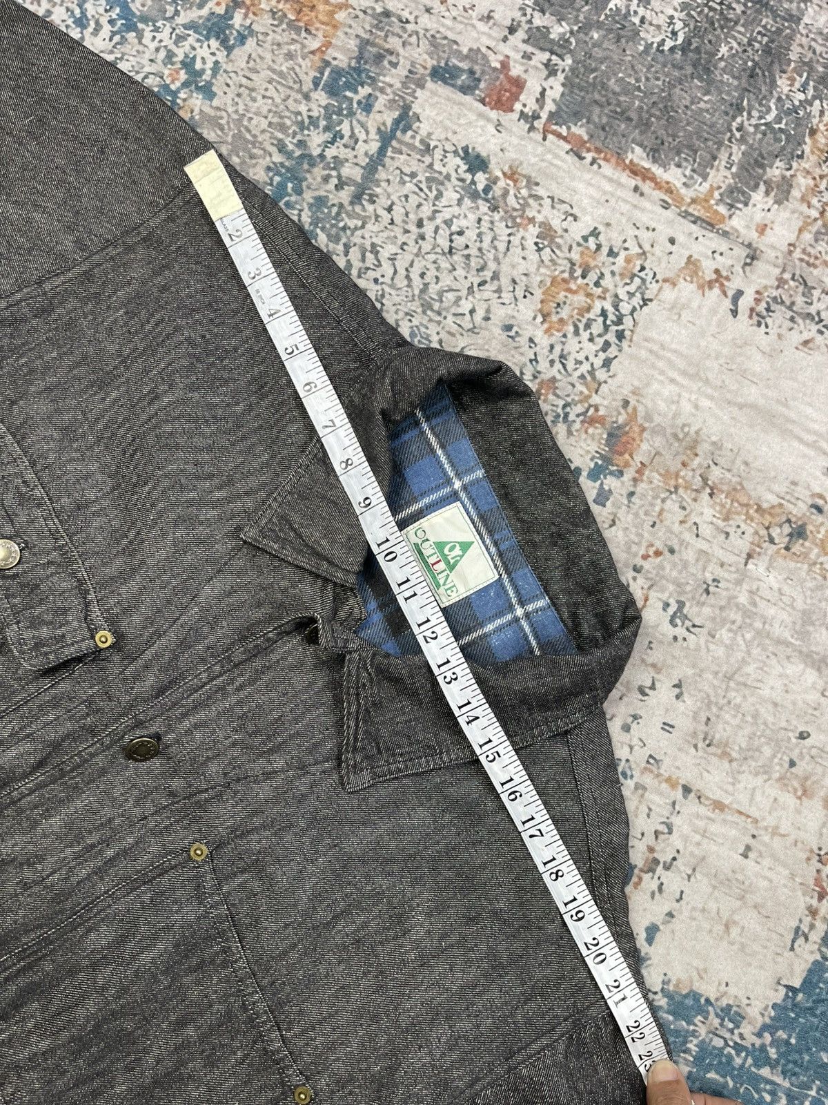 Japanese Brand Vtg Outline Chambray Flannel Lining Chore Jackets Size US M / EU 48-50 / 2 - 11 Thumbnail