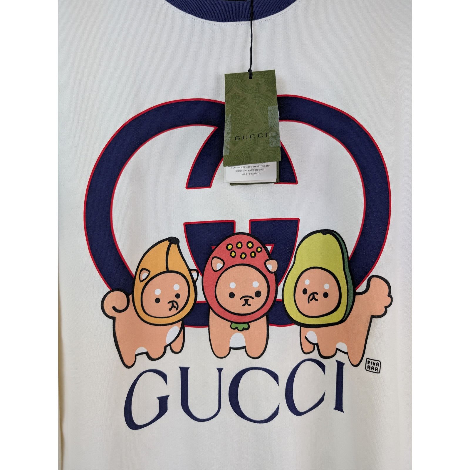 Gucci o1rshd1 Medium Felted Cotton Jersey Long Sleeve Sweatshirt Size US XL / EU 56 / 4 - 7 Thumbnail