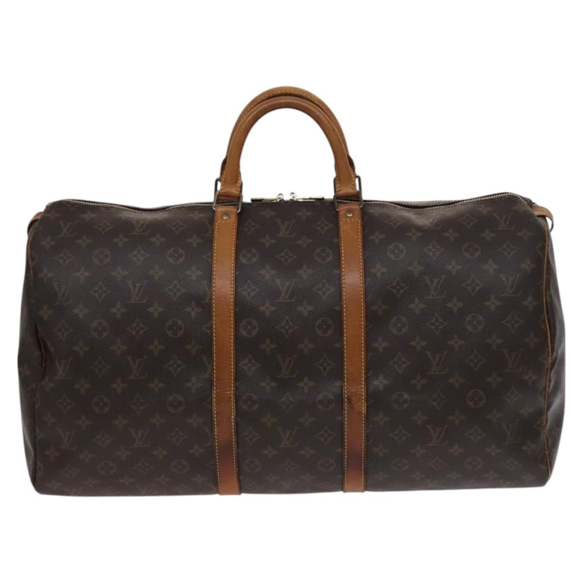 Louis Vuitton Keepall 55 Brown Canvas Travel Bag (Pre-Owned) Size ONE SIZE - 1 Thumbnail