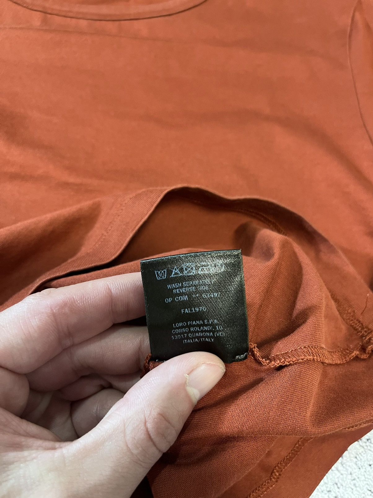 Loro Piana Loro Piana 2 Women T- Shirt Burnt Orange Cotton Knit Size 40 Size S / US 4 / IT 40 - 11 Thumbnail