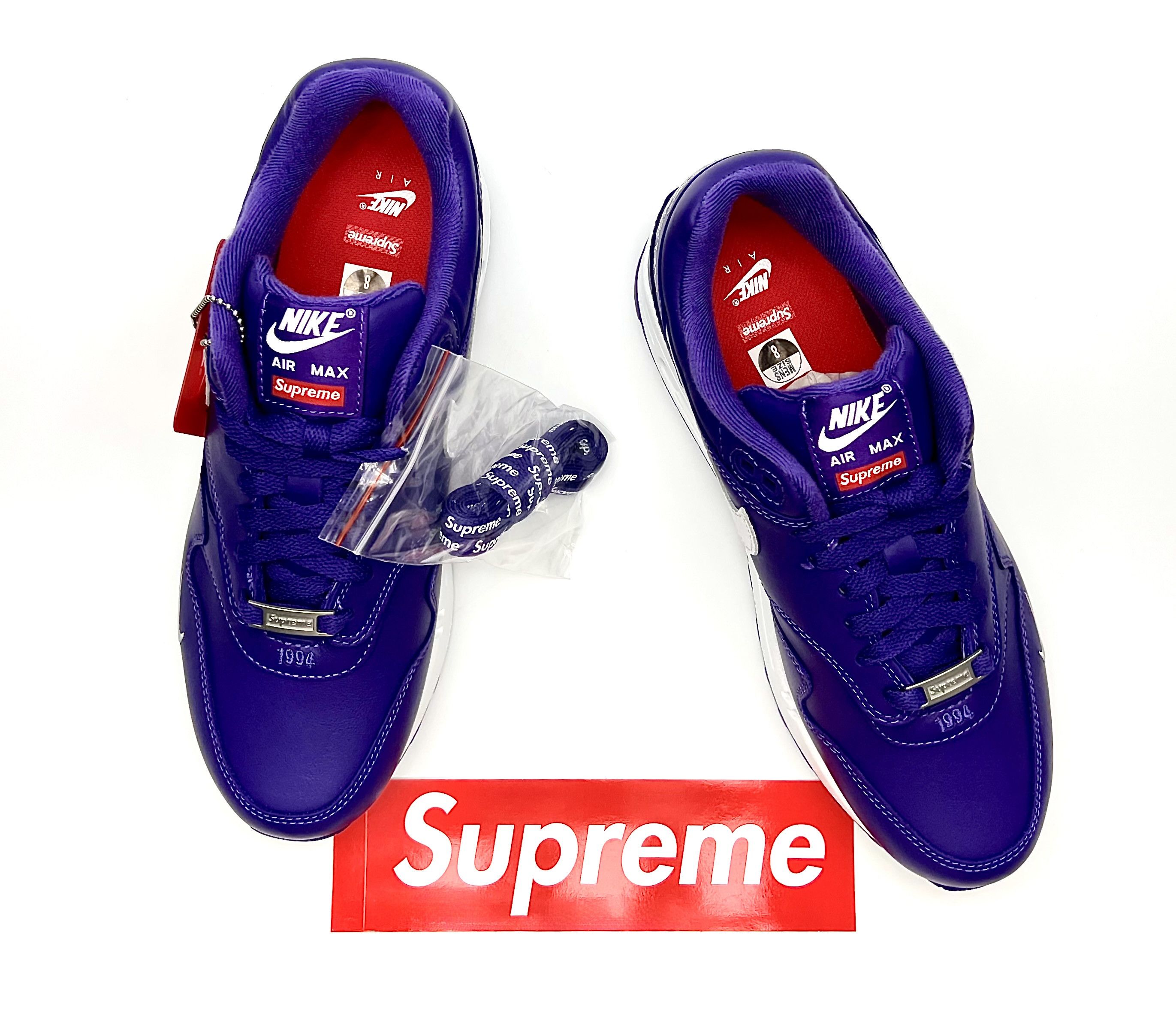 Nike × Supreme Nike Air Max 1 '87 SP x Supreme "Varsity Purple" Size US 8 / EU 41 - 4 Thumbnail
