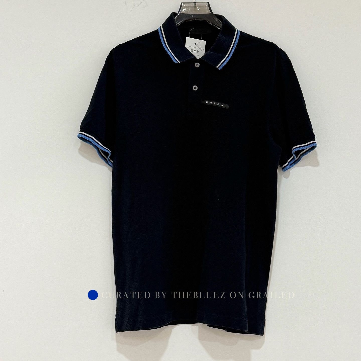 Prada Blue Short Sleeve Polo Shirt Size US L / EU 52-54 / 3 - 1 Thumbnail