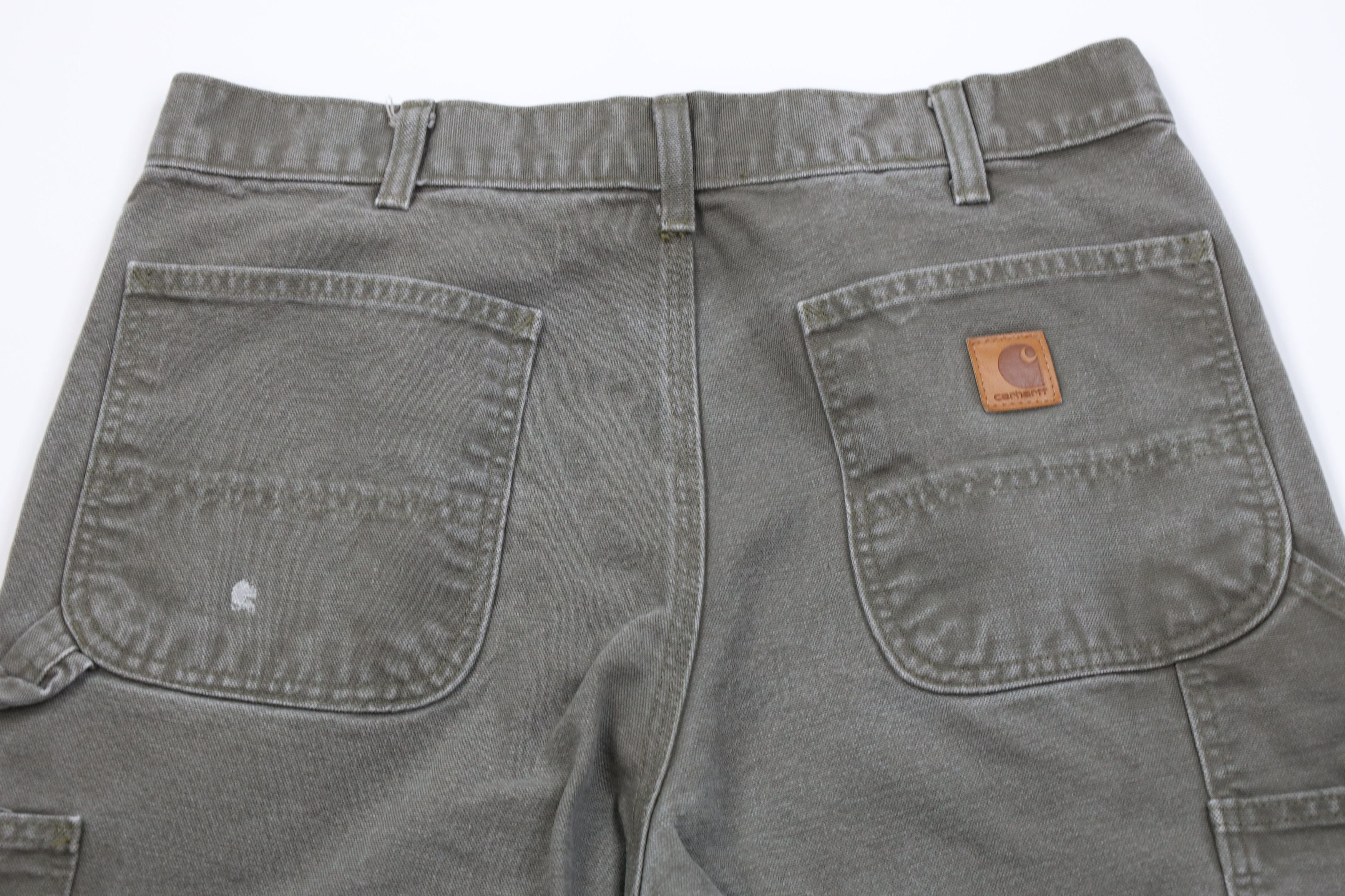 Carhartt Vintage Y2K Carhartt Wide Leg Dungaree Pants Moss Green Size US 34 / EU 50 - 11 Thumbnail