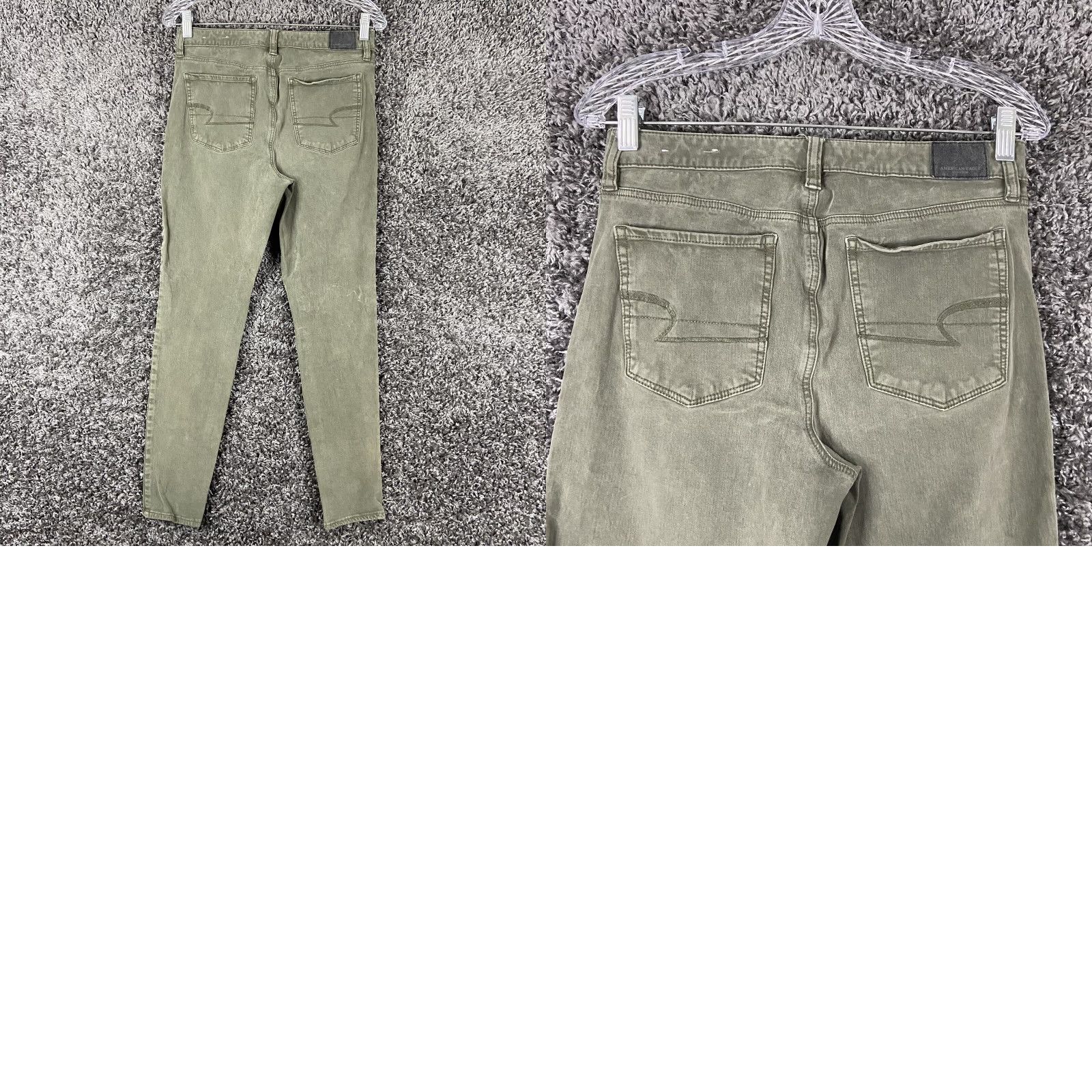 American Eagle Outfitters American Eagle Outfitters Jeans Women's 8 Green Super Hi-Rise Jeggings Size 30" / US 8 / IT 44 - 8 Thumbnail