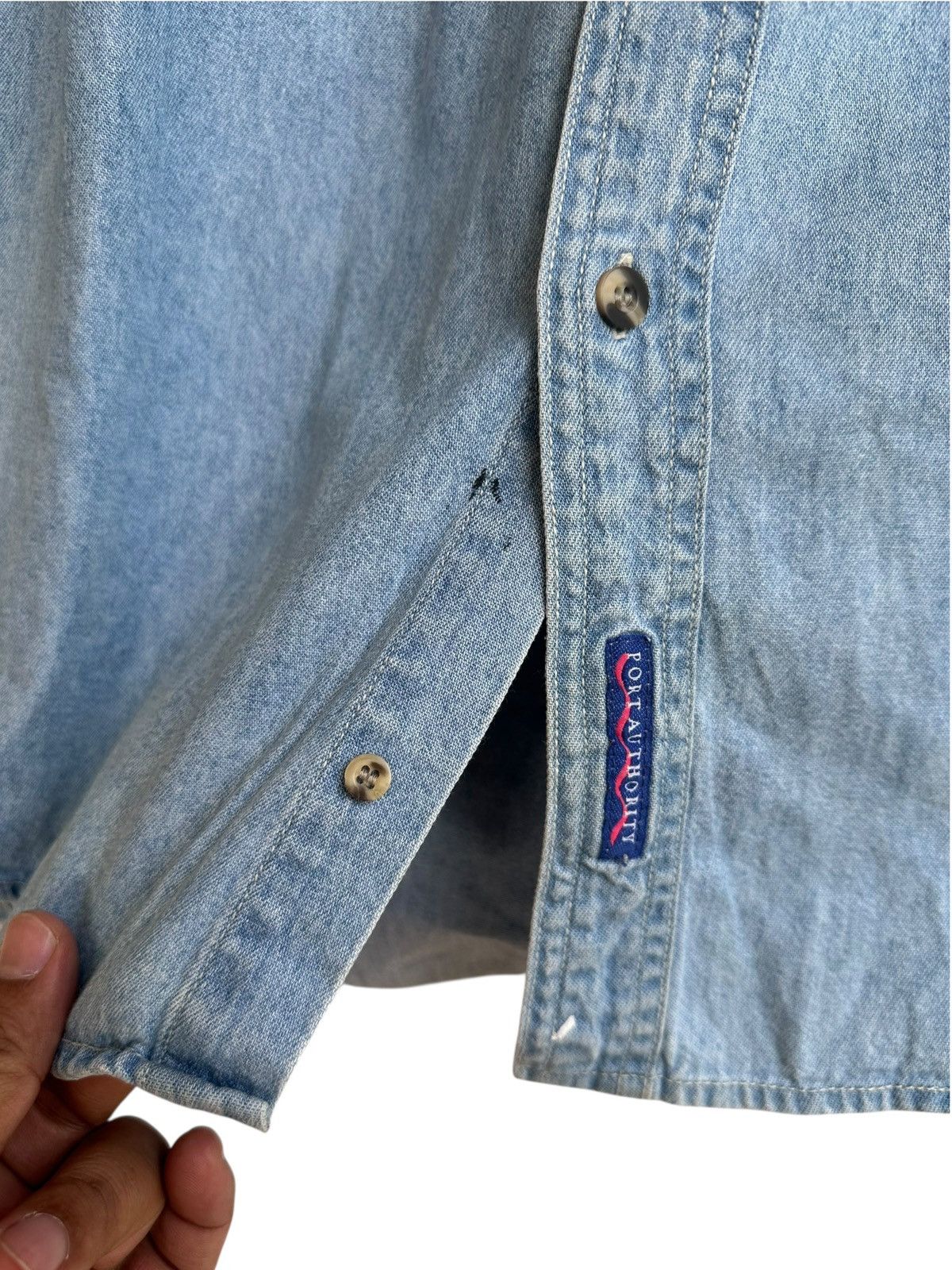 Japanese Brand Vintage HP Computer Chambray Shirt Size US M / EU 48-50 / 2 - 8 Thumbnail