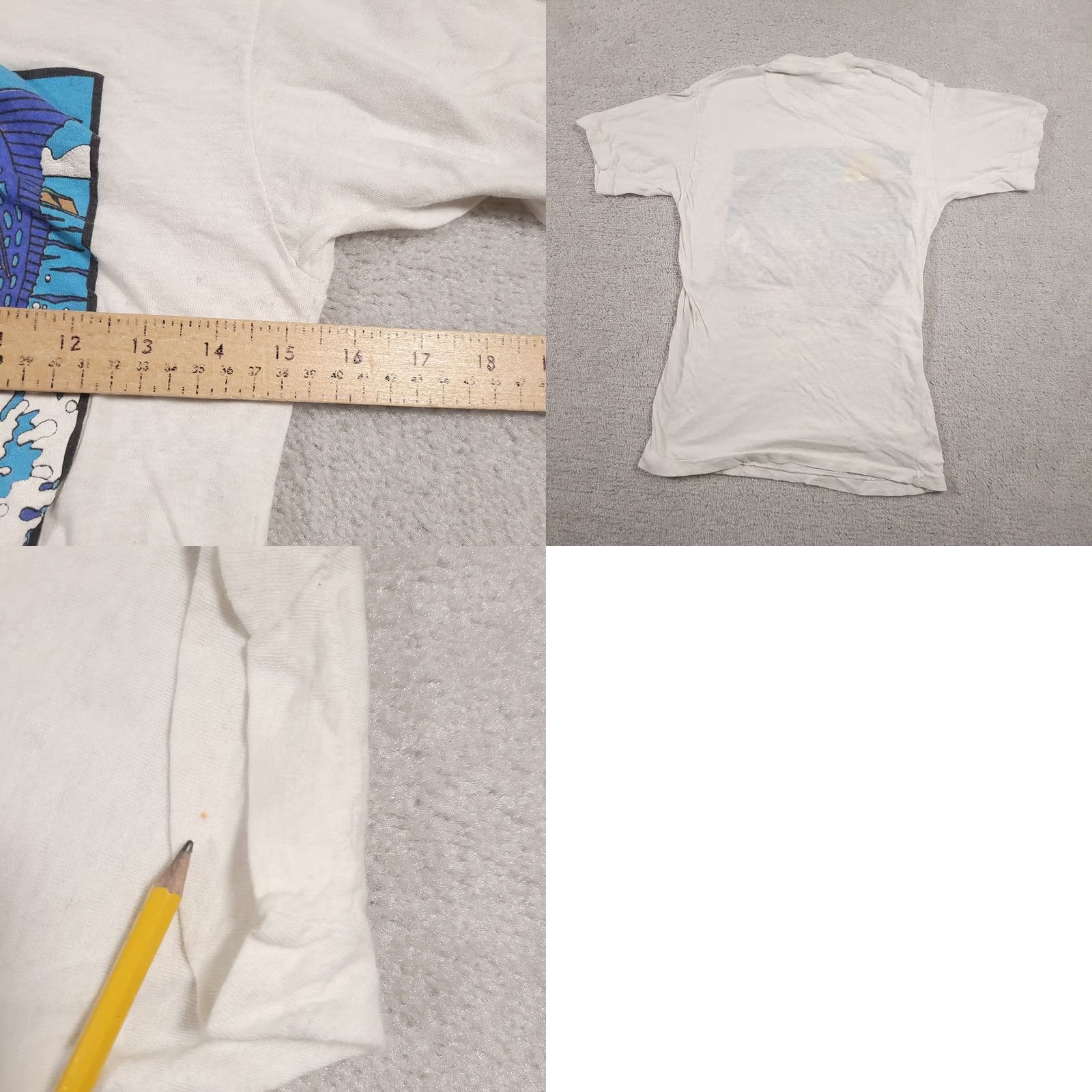 Vintage VINTAGE Blue Water Country Shirt Mens Small White Hawaii Marlin Maui Kauai 90s Tee Size US S / EU 44-46 / 1 - 9 Thumbnail