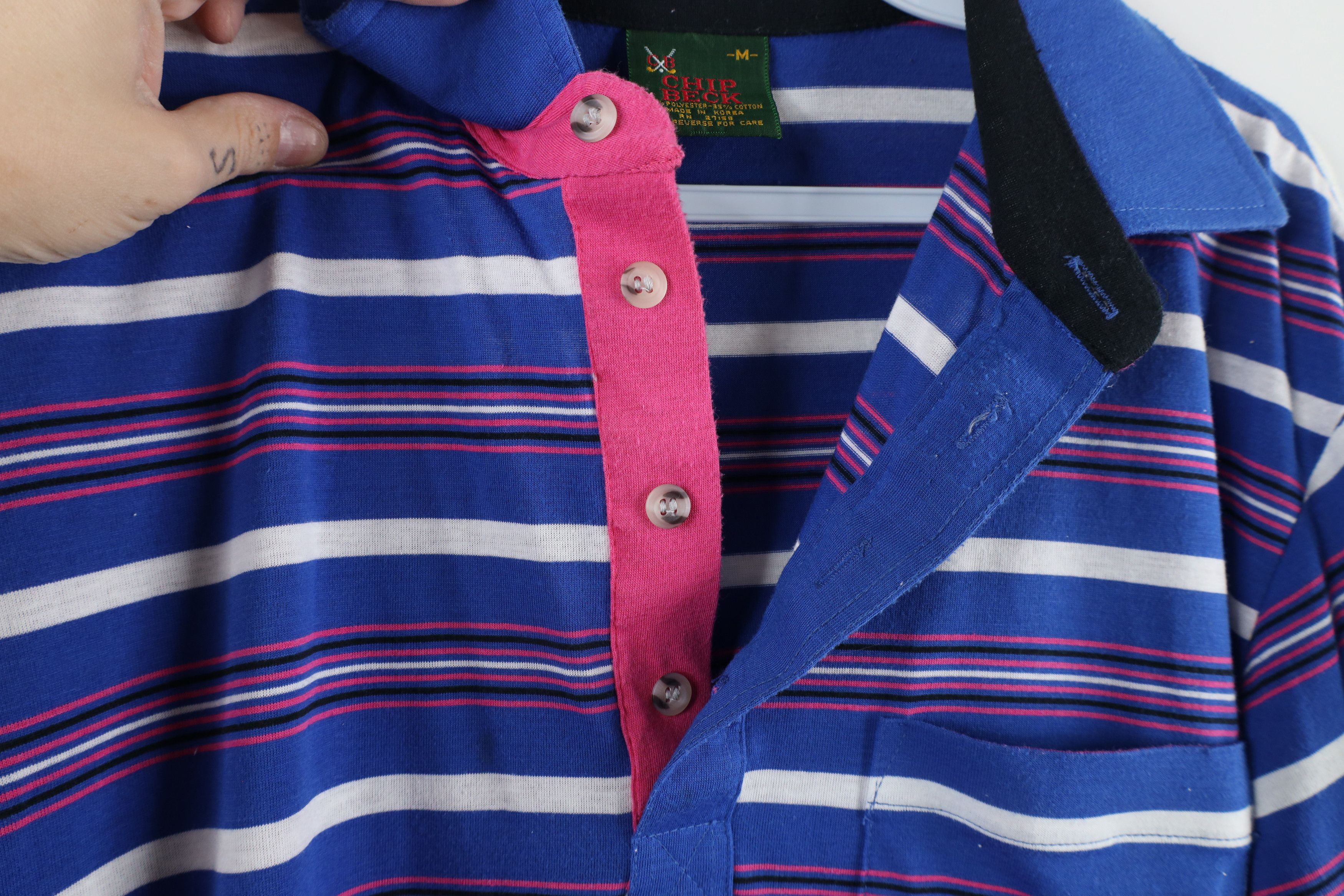 Vintage Vintage 70s Streetwear Striped Knit Collared Golf Polo Shirt Size US M / EU 48-50 / 2 - 7 Thumbnail