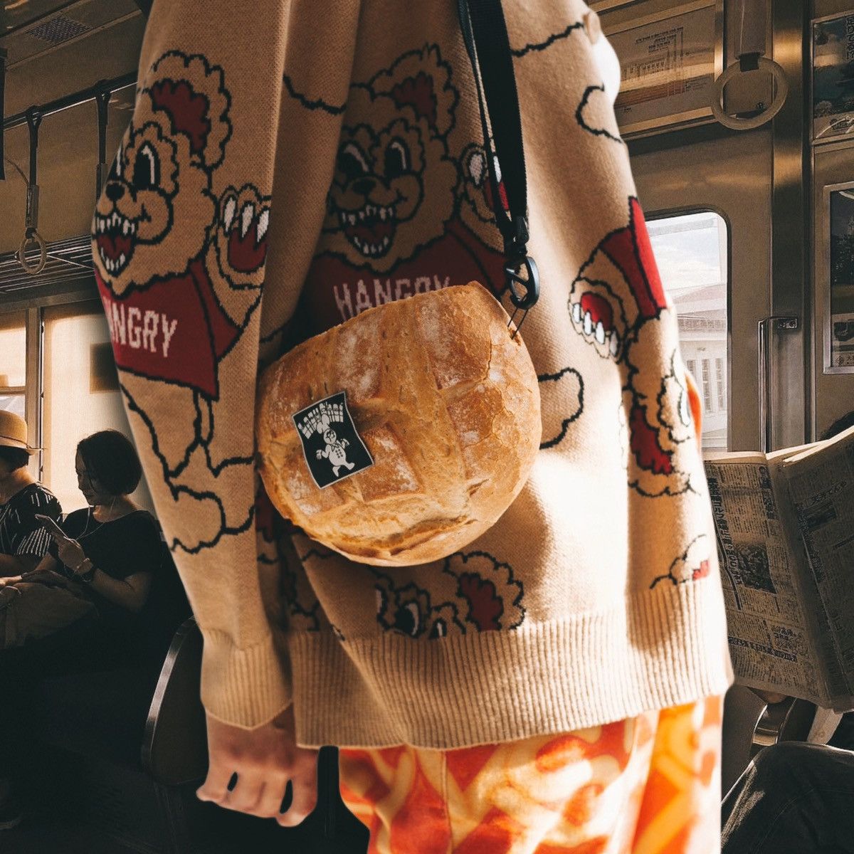 Lazy Oaf Lazy Oaf RARE Hangry Bear Knit Cardigan unisex drop shoulder Size US XXL / EU 58 / 5 - 12 Thumbnail