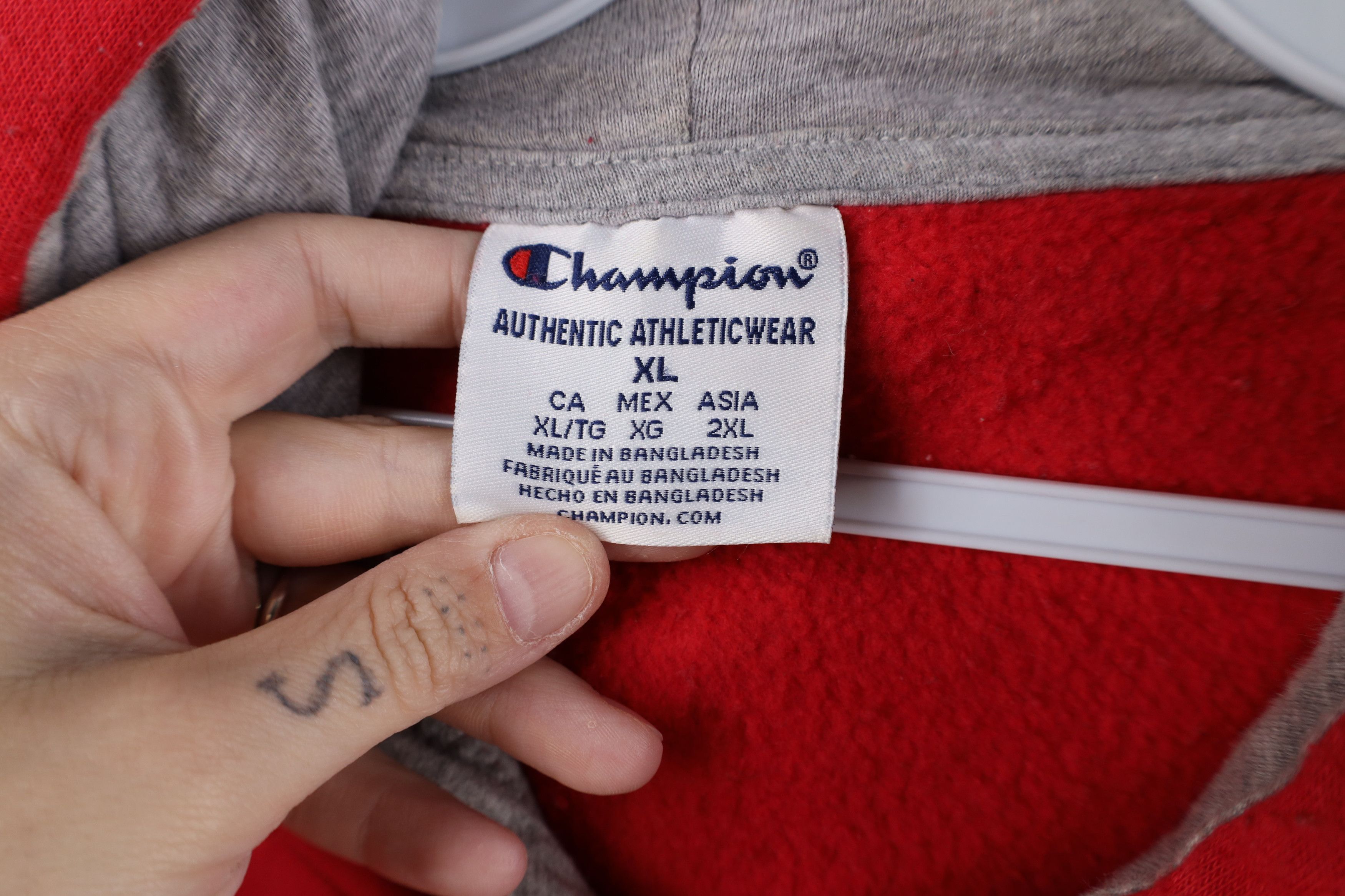 Champion Vintage Champion Ohio State University Hoodie Sweatshirt Red Size US XL / EU 56 / 4 - 7 Thumbnail