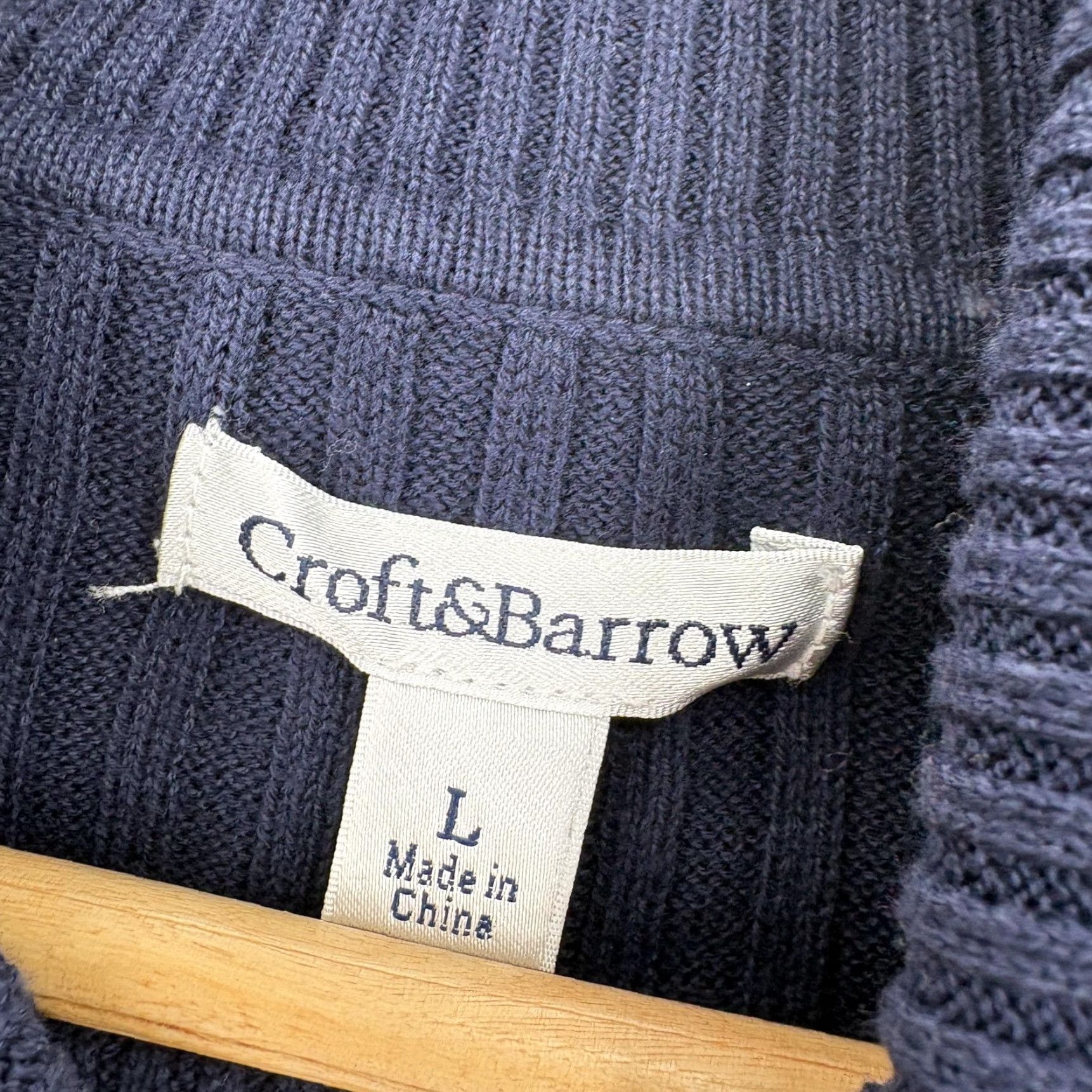 Croft & Barrow Croft & Barrow Sweater Womens Large Blue Turtleneck Ribbed Button NWT Pullover Knitted Knit Casual Autumn Fall Navy Blue Womens Size L / US 10 / IT 46 - 5 Thumbnail