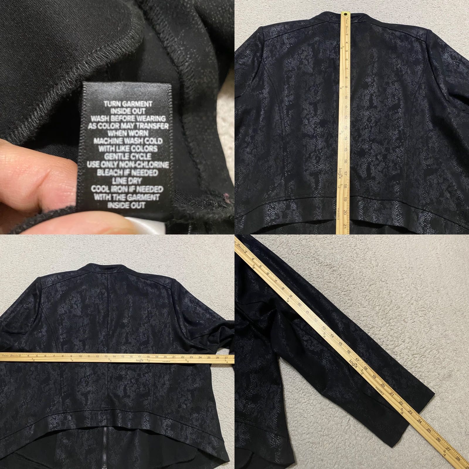 Torrid Torrid Jacket Womens 4X Plus Snakeskin Print Full Zip Moto Black Size XXL / US 16-18 / IT 52-54 - 8 Thumbnail