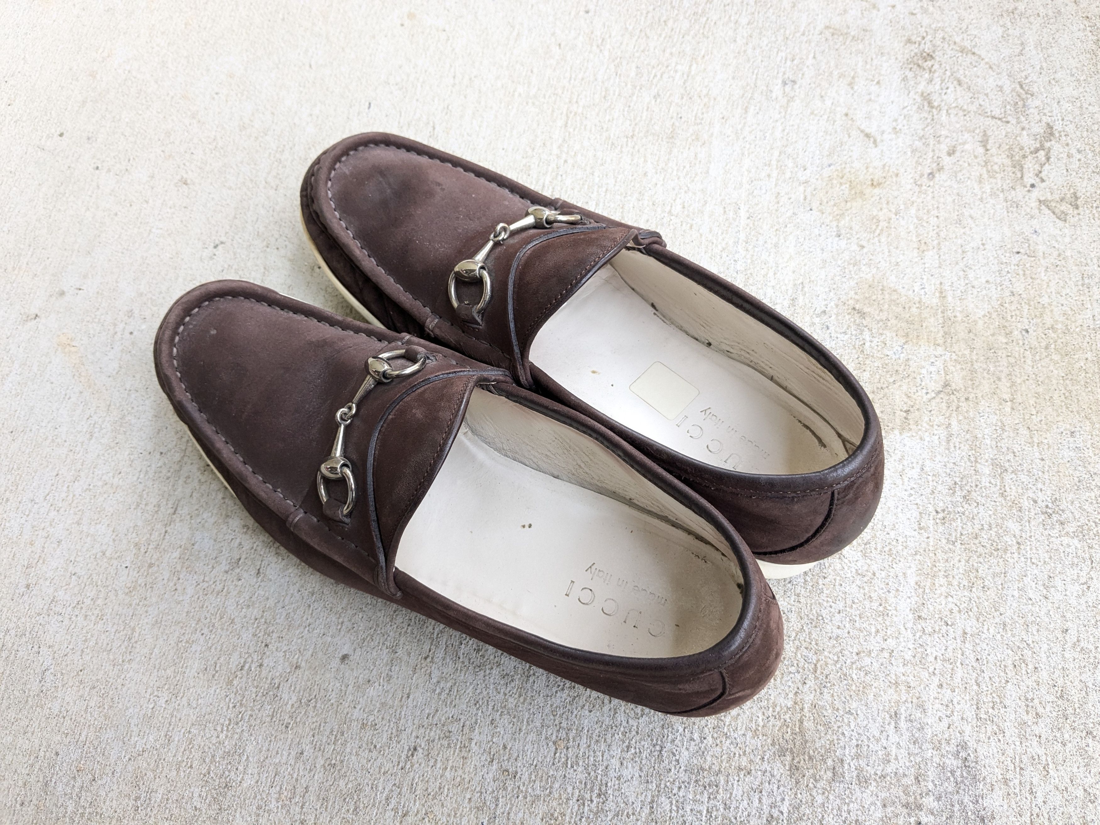 Gucci Gucci Horsebit Loafers Brown Suede 9 Snaffle Bit Boat Size US 9 / EU 42 - 10 Thumbnail