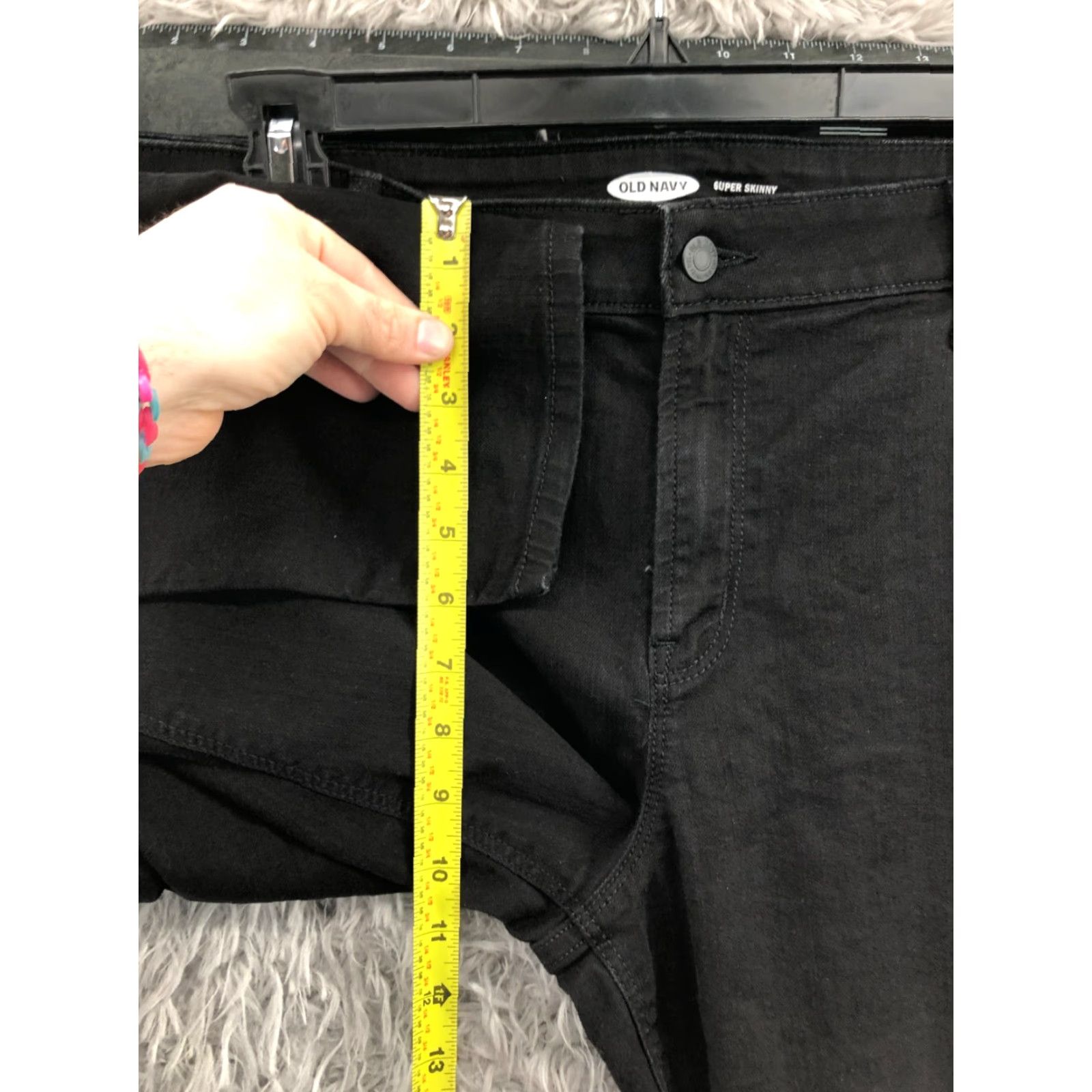 Old Navy Old Navy Super Skinny Jeans Size 16 Womens Dark Wash Black Jeans Regular Fit 5-Pocket Denim High Rise Womens Black Old Navy Skinny Jeans Size 38" / US 16 / IT 52 - 4 Thumbnail
