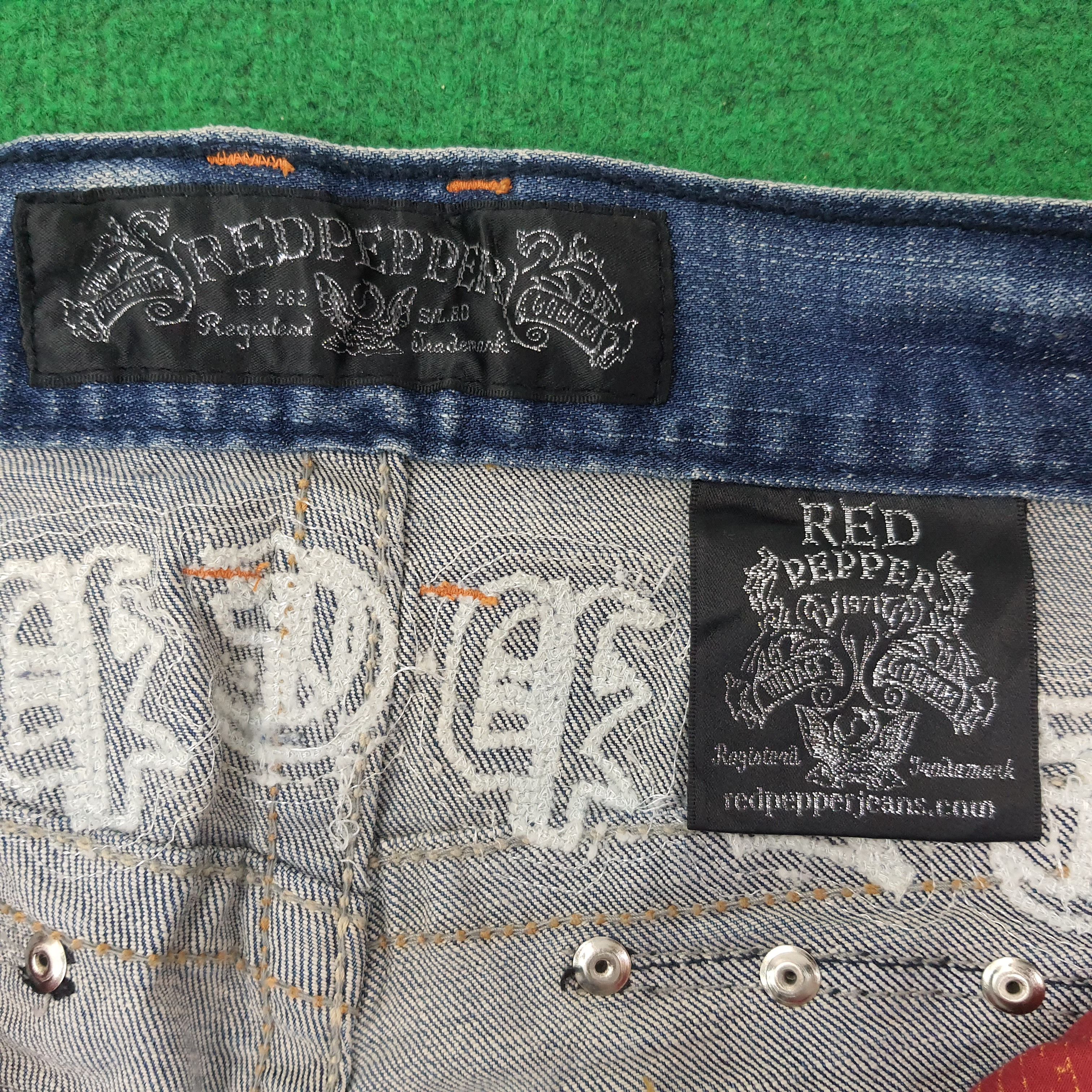 Japanese Brand Vintage Red Pepper Japan Denim Y2k Jeans C258N8 Size US 32 / EU 48 - 7 Thumbnail
