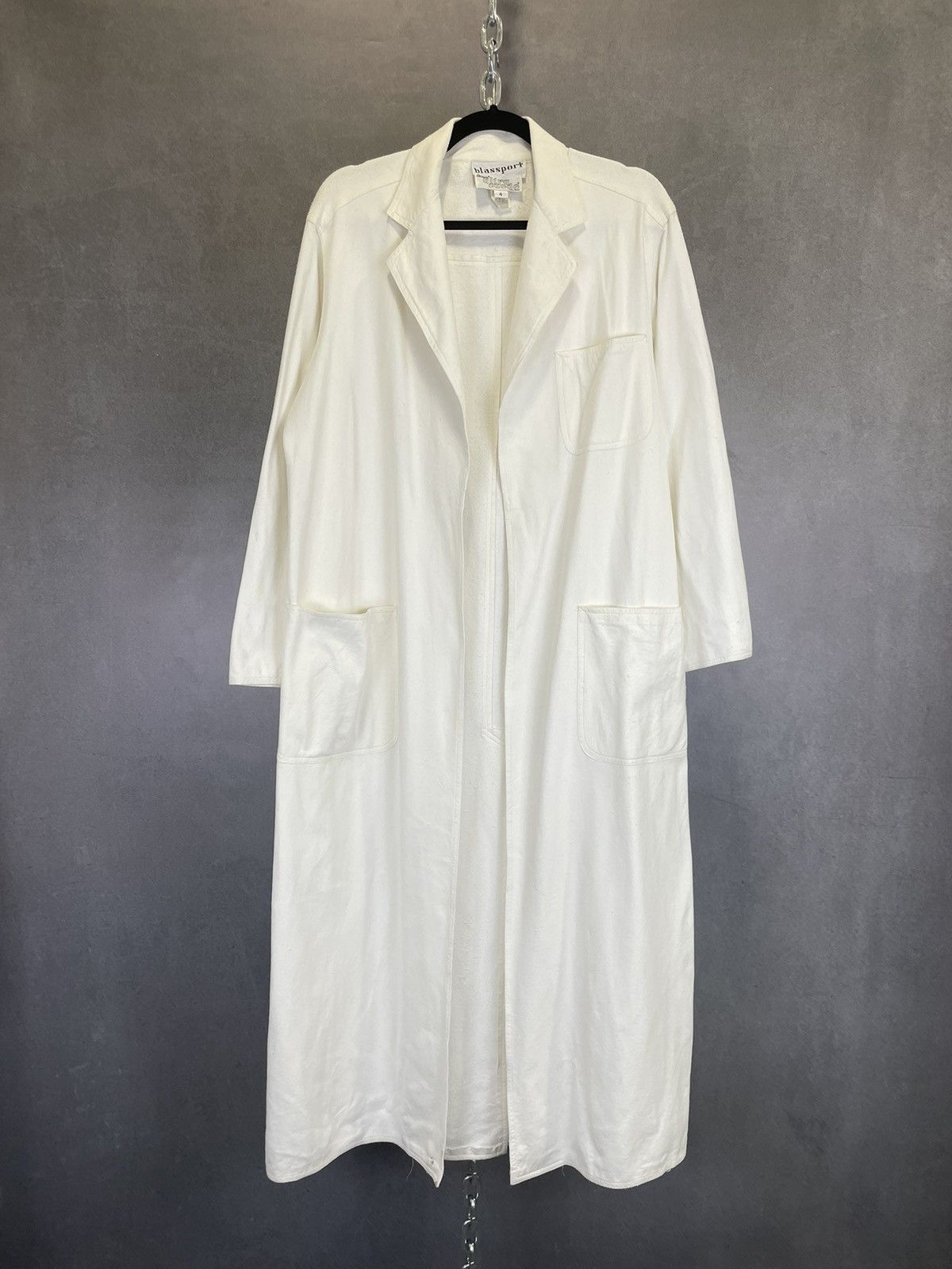 image of Archival Clothing x Bill Blass Vintage 1980S Blass Sport Bill Blass White Faux Suede Trench, Women'