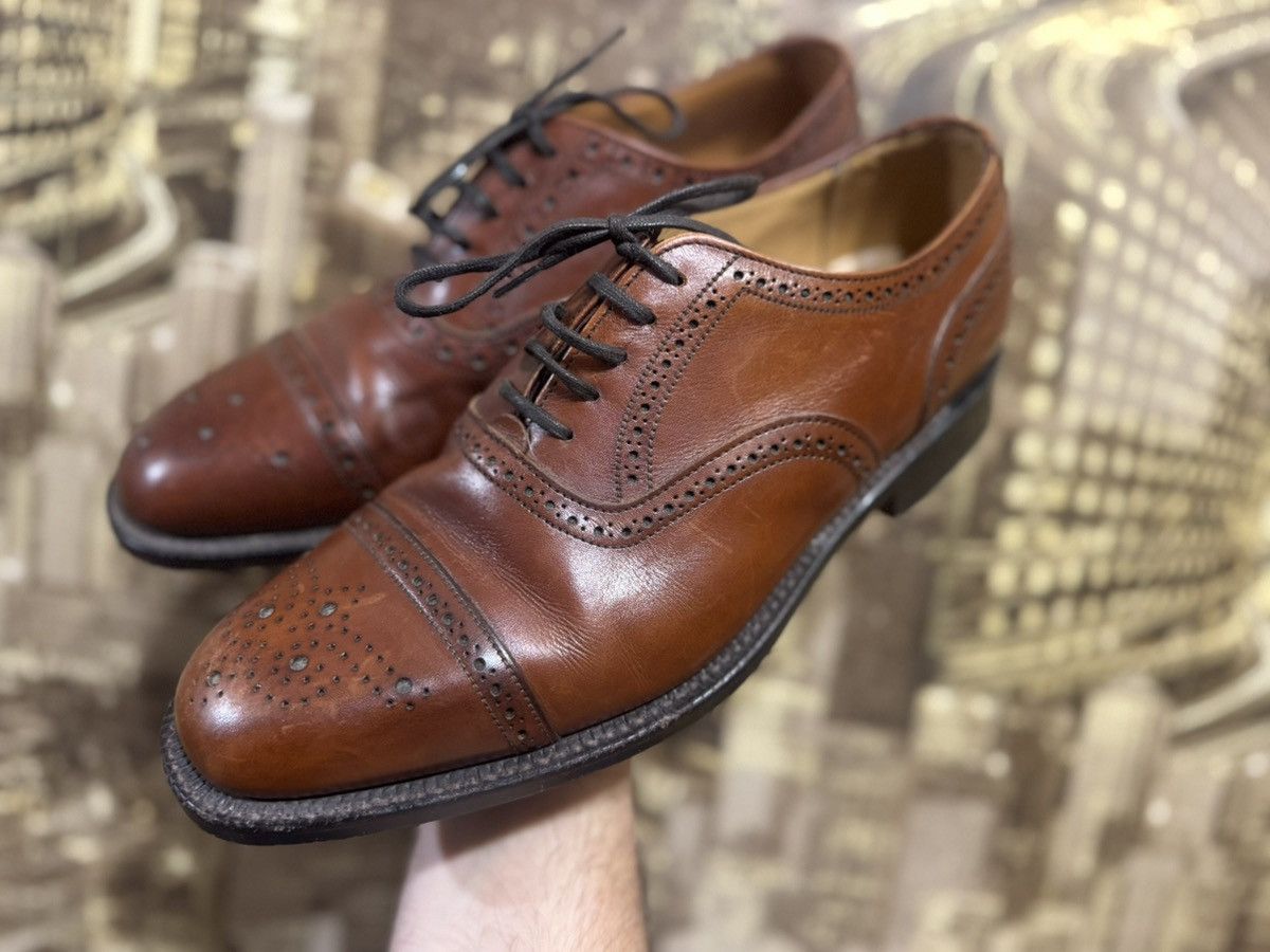 Loake Loake Brown Leather Derby Brogue Shoes Mens UK 8 Size US 8 / EU 41 - 1 Thumbnail