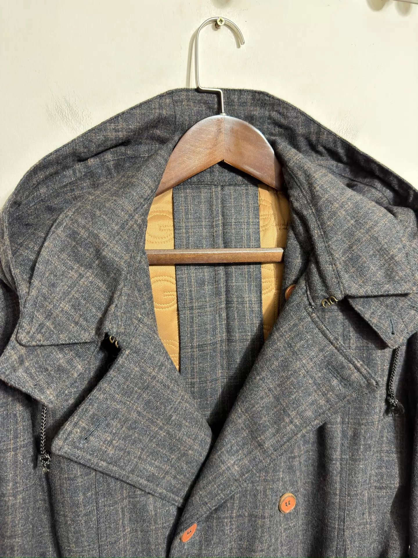 Dolce & Gabbana DG Checkered Wool-Blend Padded Windbreaker 54 Size US L / EU 52-54 / 3 - 3 Thumbnail