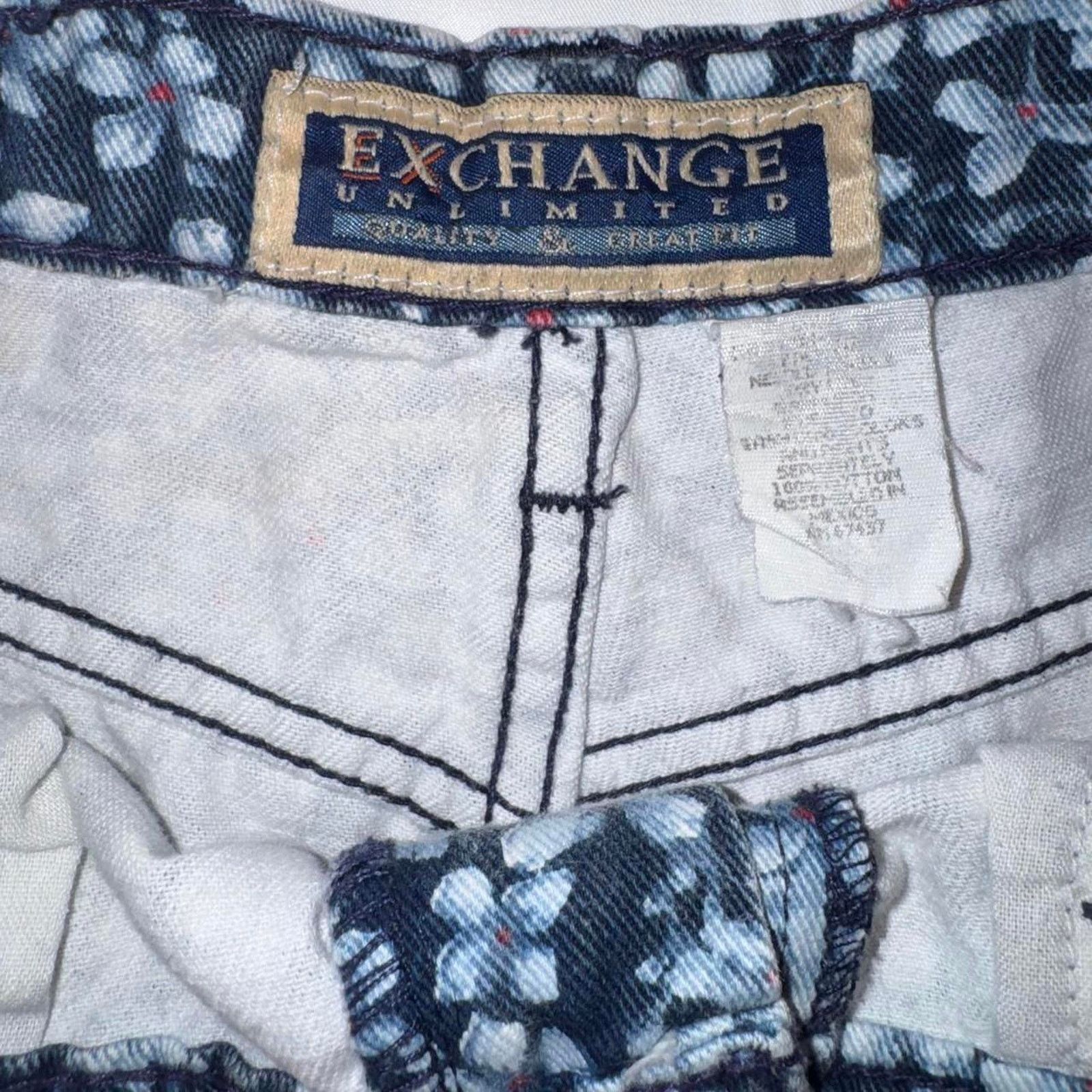 Other High waisted navy floral denim Size 32" / US 10 / IT 46 - 3 Thumbnail