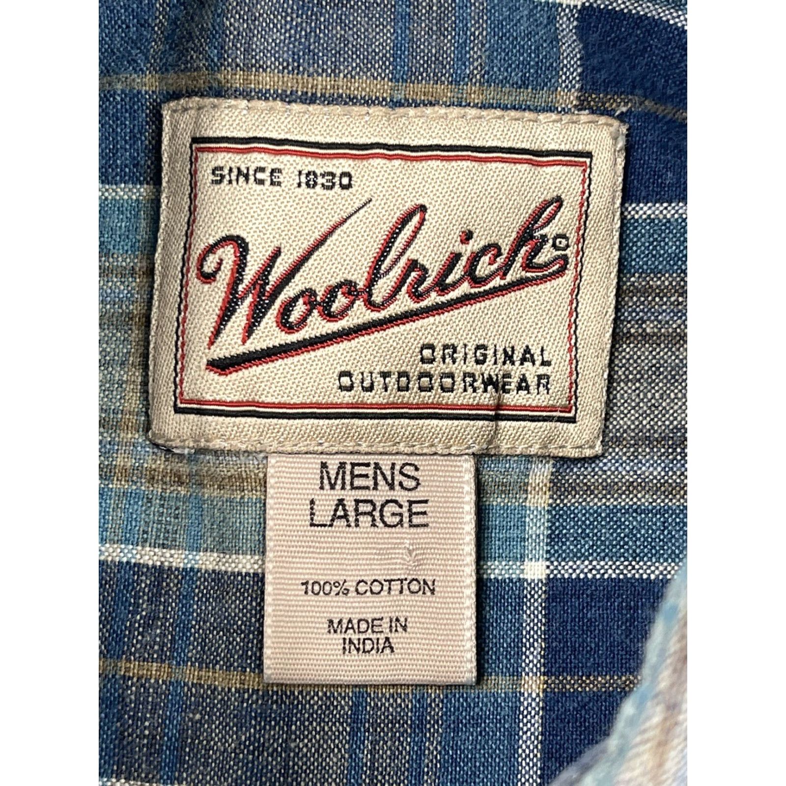 Vintage VINTAGE Woolrich Mens Shirt Plaid Button Down Short Sleeve Sz L Casual Fishing Hiking Size US L / EU 52-54 / 3 - 3 Thumbnail