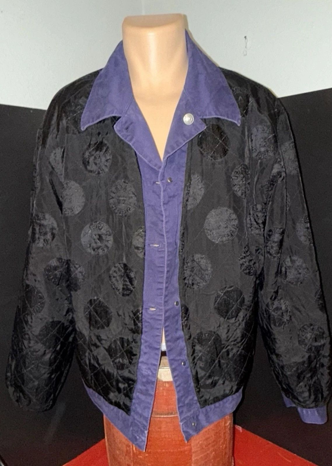 Other Versace V2, Purple Rayon Trucker Jacket, XXL 9/10 Size US XXL / EU 58 / 5 - 21 Thumbnail