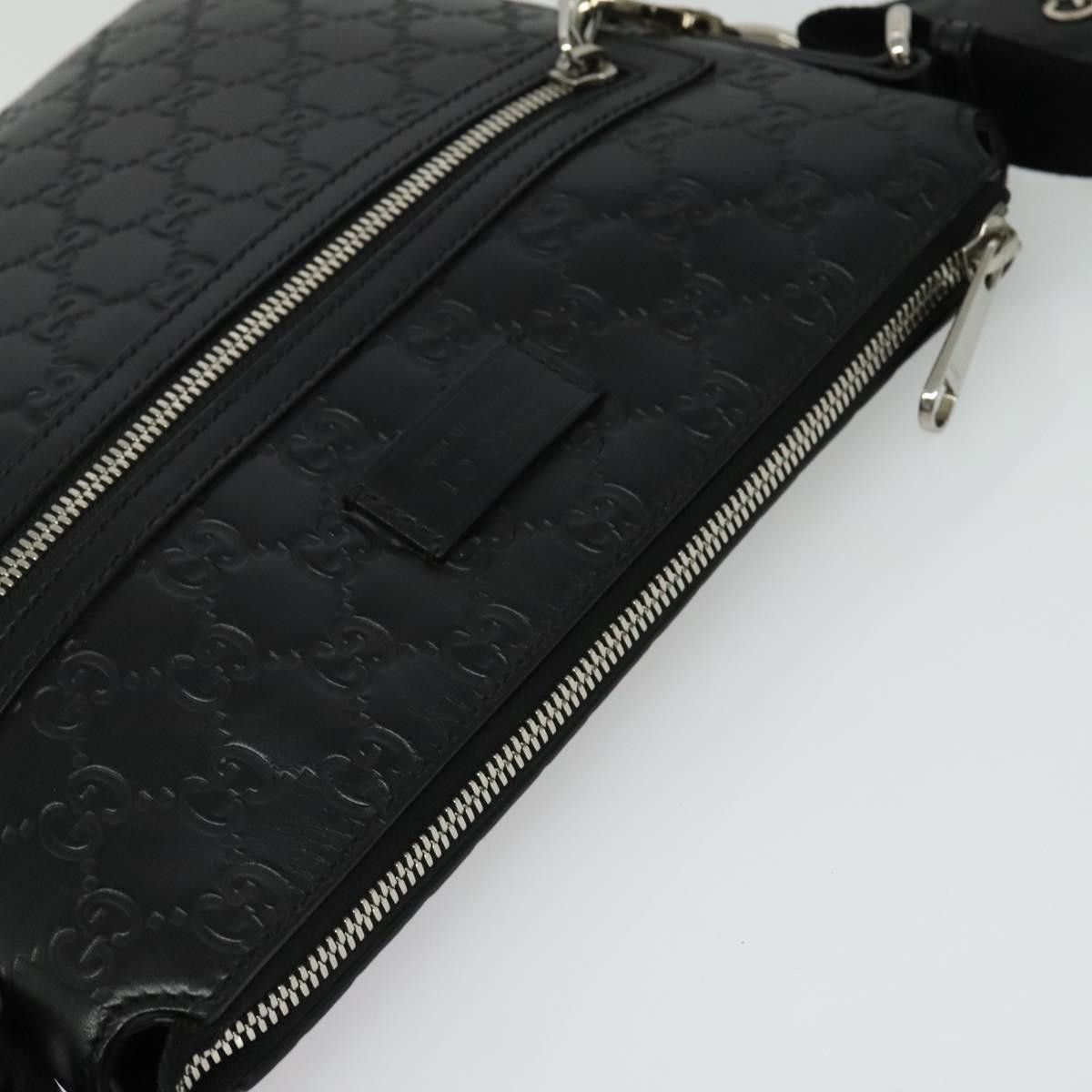 Gucci GUCCI GG Canvas Guccissima Shoulder Bag Leather Silver Black Size ONE SIZE - 6 Thumbnail