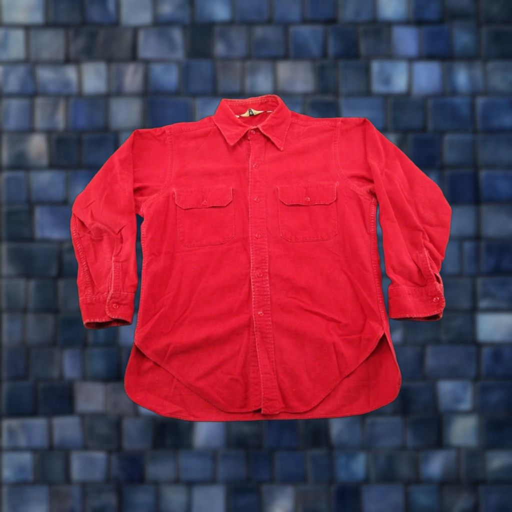 Vintage VINTAGE Woolrich Shirt Mens 16 Red Button Up Flannel Heavyweight 90s 60s 70s Retro USA Casual Winter Fall Spring Mens Size US L / EU 52-54 / 3 - 1 Thumbnail