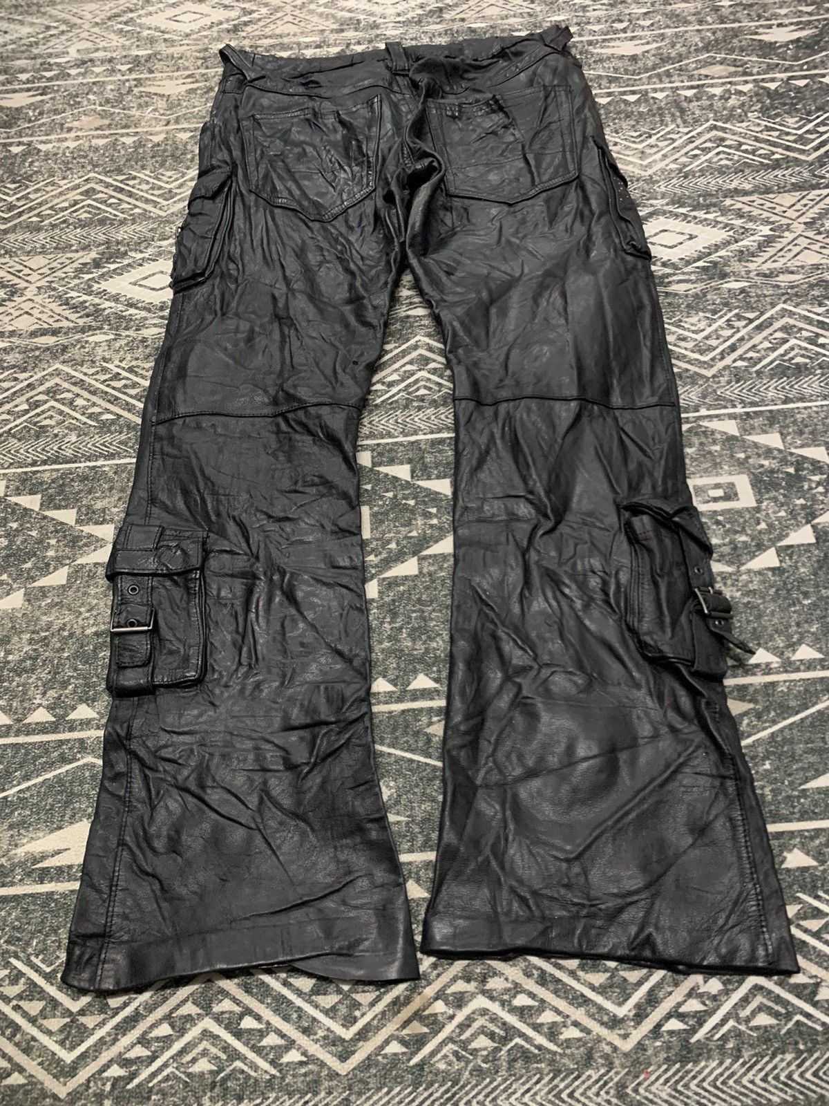 FranCisT MOR.K.S 90s FRANCIST MOR.K.S LEATHER CARGO FLARE Size 30" / US 8 / IT 44 - 15 Thumbnail