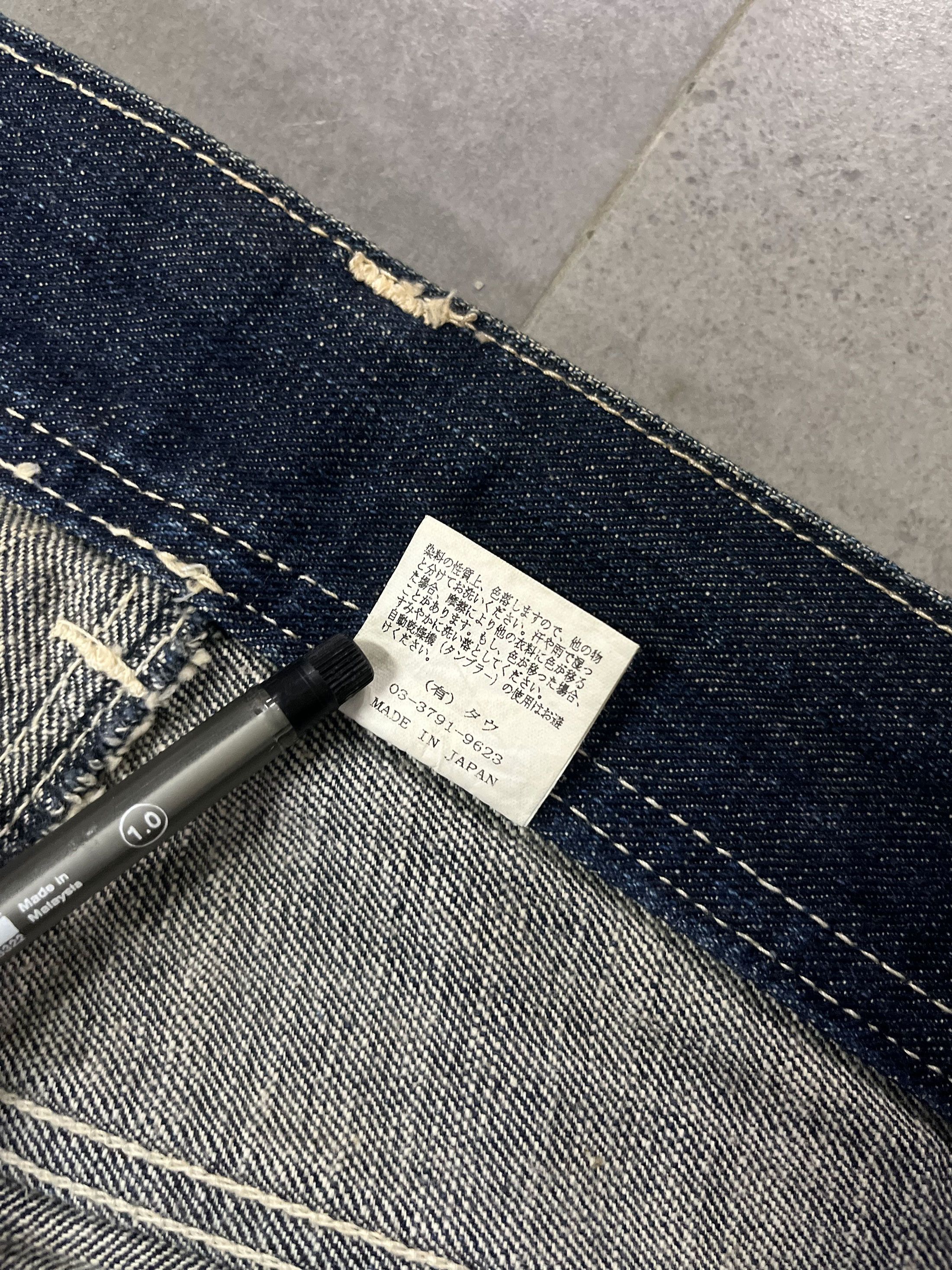 Designer × Japanese Brand Tau Made in Japan Layered Denim Crafted Button Fly Size US 29 - 3 Thumbnail