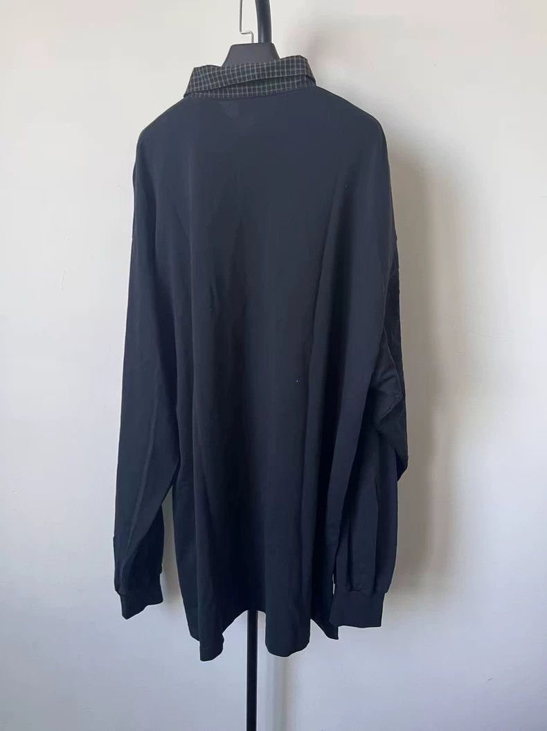 Balenciaga Balenciaga Solid Color Checkered Collar Long Sleeve Polo S Size US XL / EU 56 / 4 - 2 Thumbnail