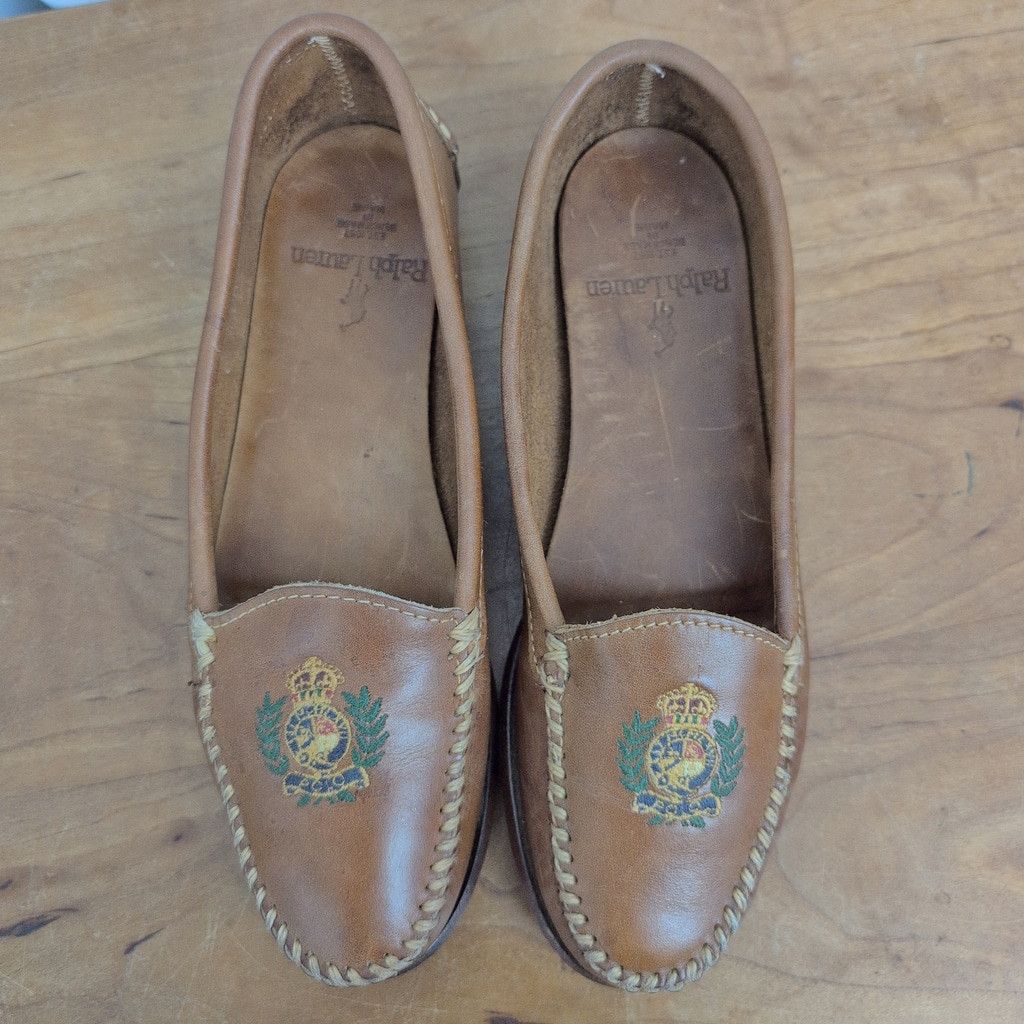 Polo Ralph Lauren × Ralph Lauren Vintage Polo Ralph Lauren Maine Bench Made Leather Flats 8.5 Size US 8.5 / IT 38.5 - 8 Thumbnail