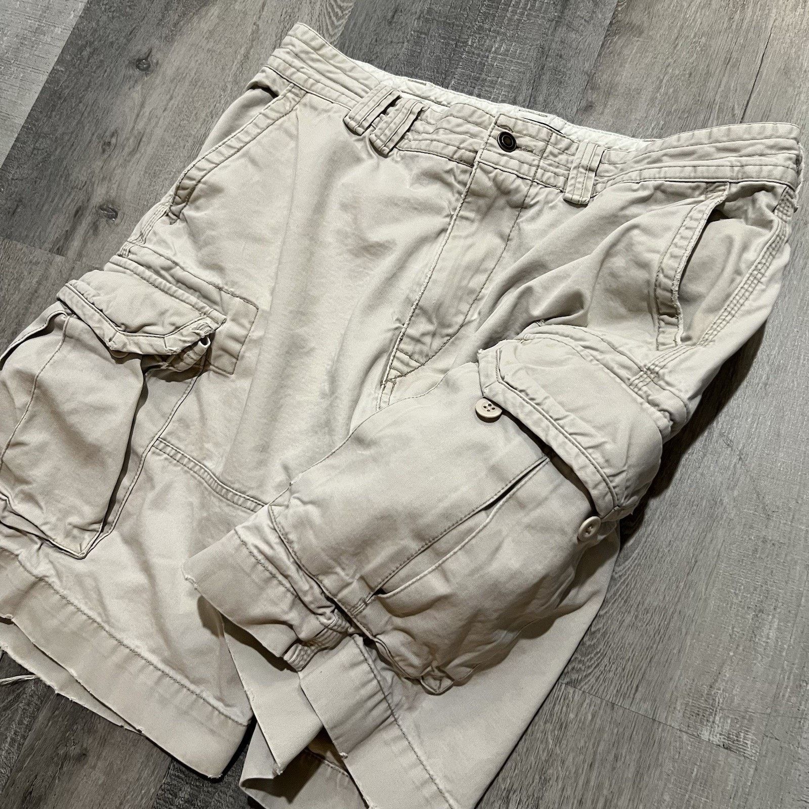 Polo Ralph Lauren Vintage Polo Ralph Lauren Baggy Big Cargo Beige Chino Shorts Size US 36 / EU 52 - 3 Thumbnail