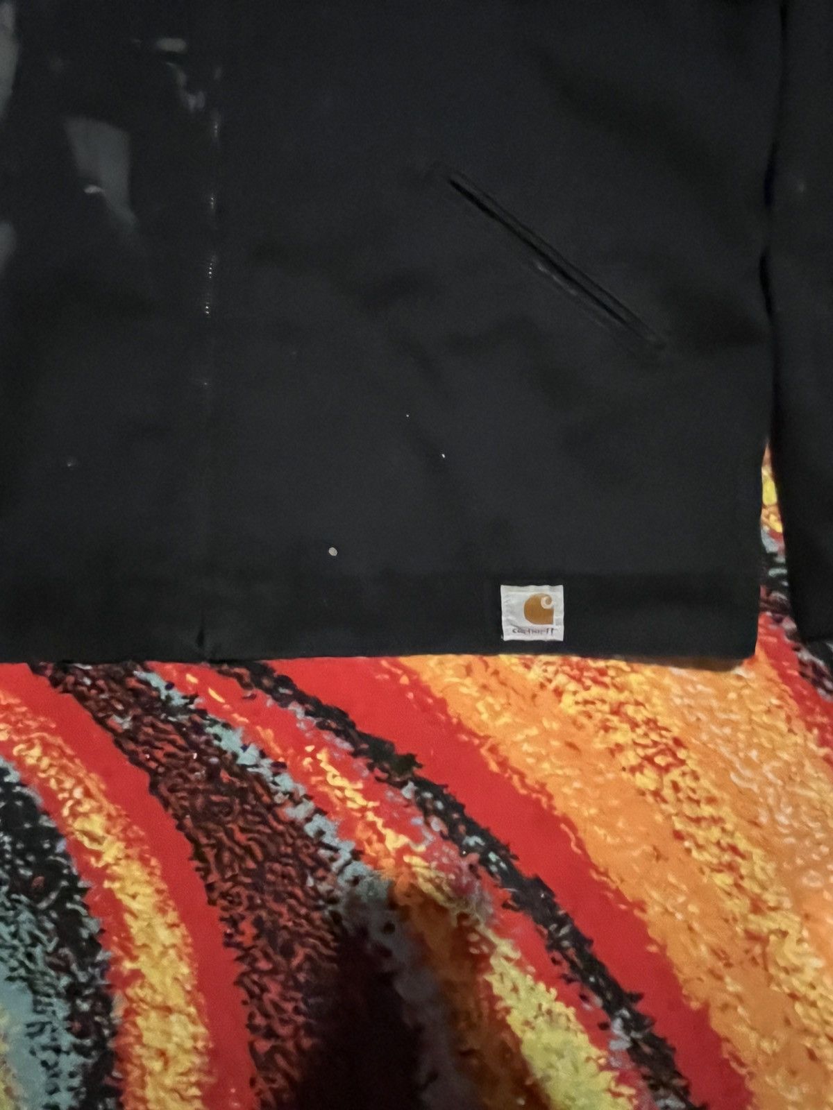 Carhartt Carhartt Jacket Workwear Large Black Insulated Distressed Size US L / EU 52-54 / 3 - 5 Thumbnail