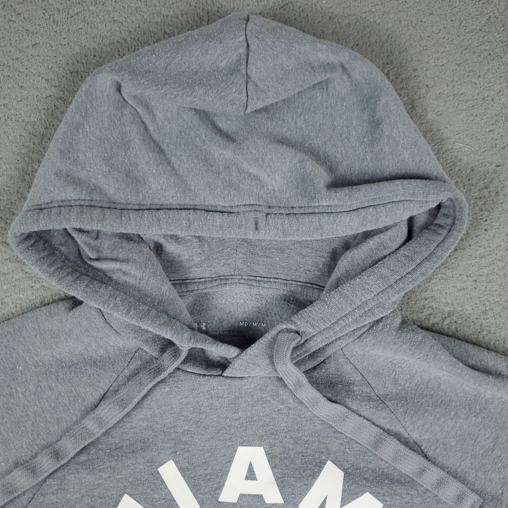 Under Armour Under Armour Hoodie Mens Medium Gray Pullover Sweatshirt Fleece Sports Size US M / EU 48-50 / 2 - 2 Thumbnail